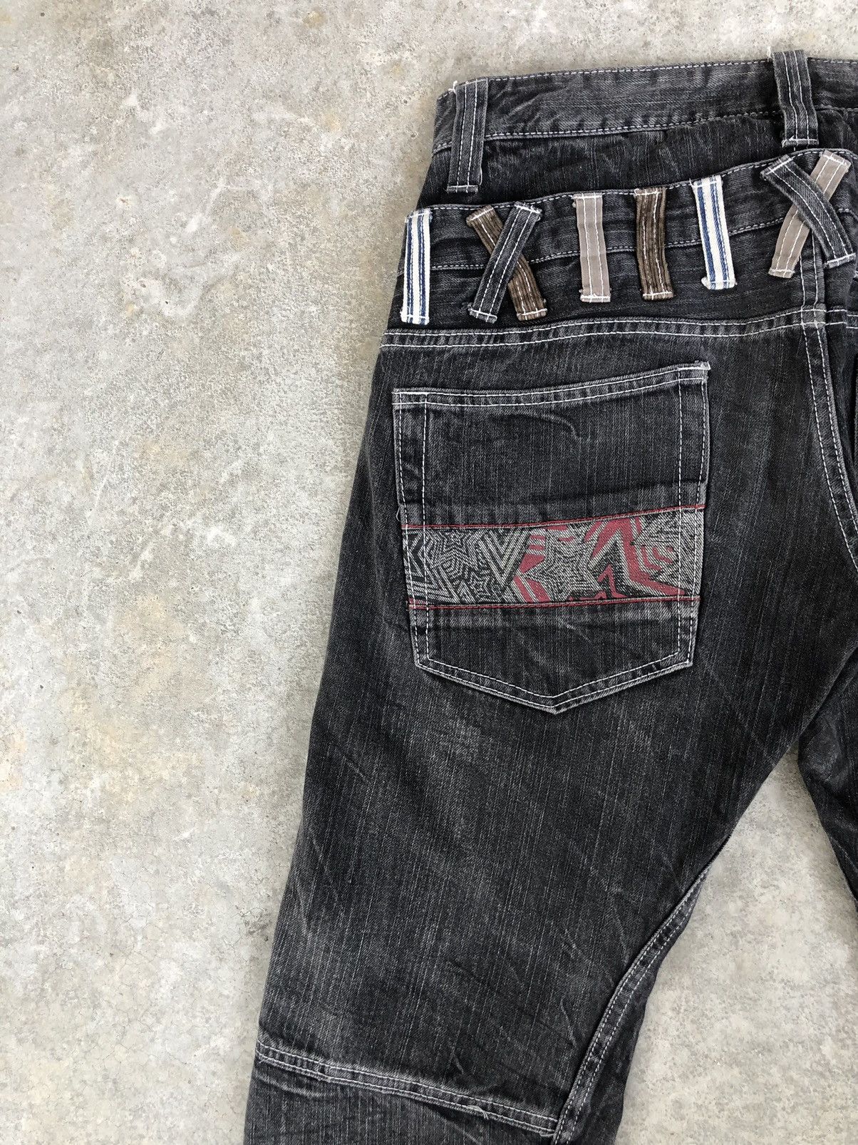 Japanese Brand Japanese Jack Serika Double Waist Distressed Jeans Size US 32 / EU 48 - 11 Thumbnail