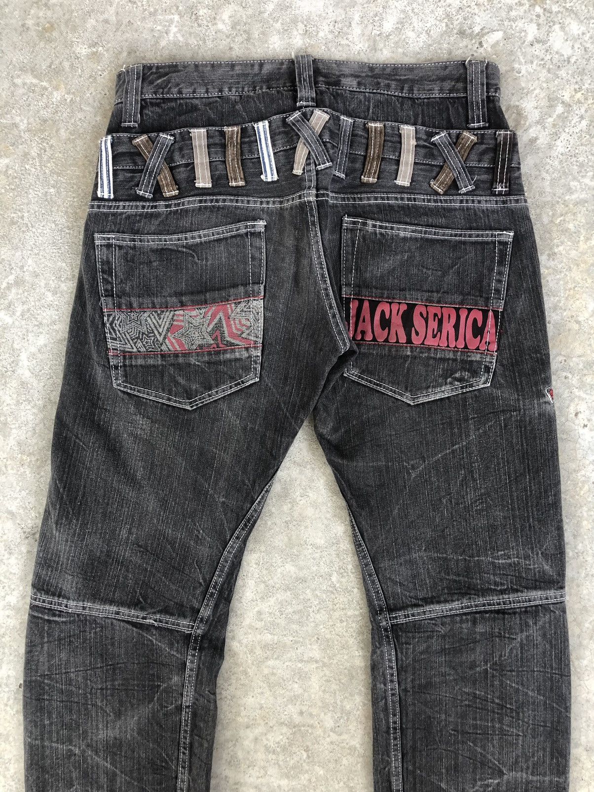 Japanese Brand Japanese Jack Serika Double Waist Distressed Jeans Size US 32 / EU 48 - 10 Thumbnail