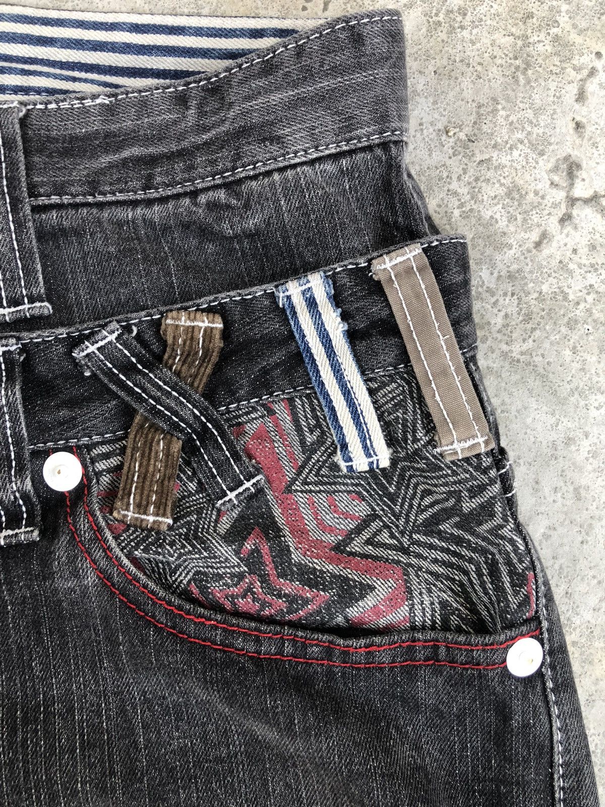 Japanese Brand Japanese Jack Serika Double Waist Distressed Jeans Size US 32 / EU 48 - 7 Thumbnail