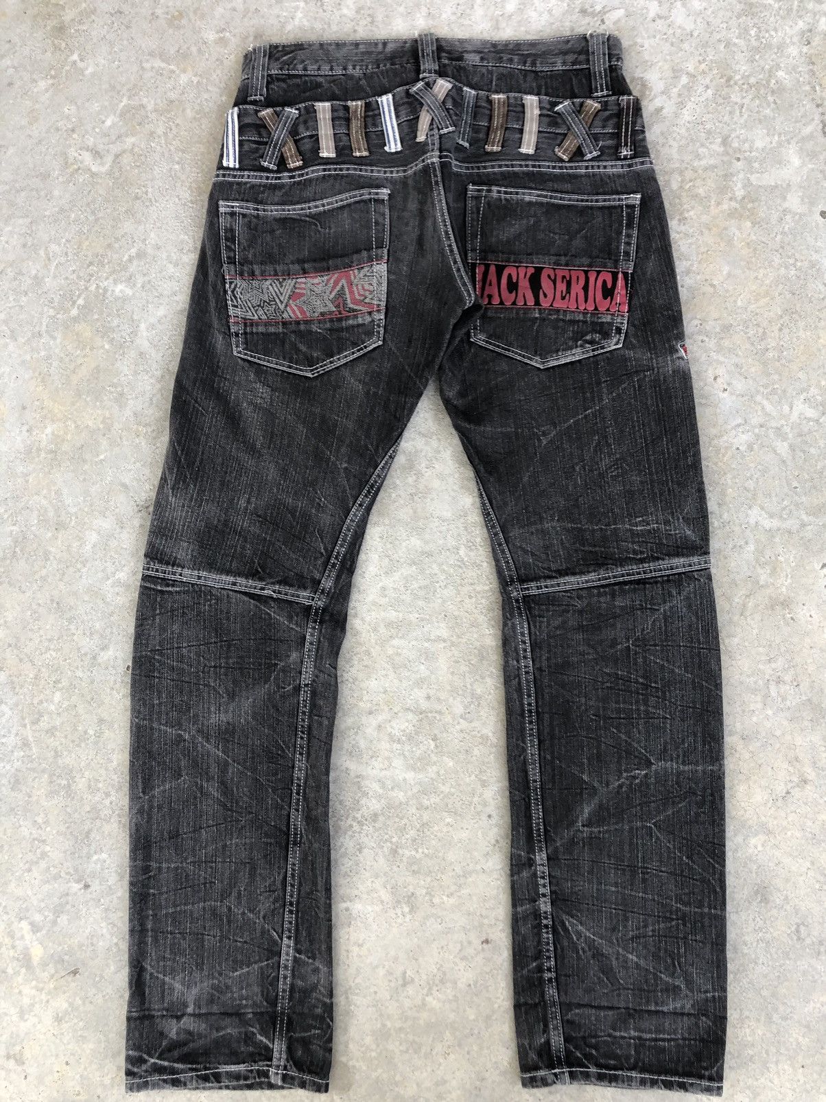 Japanese Brand Japanese Jack Serika Double Waist Distressed Jeans Size US 32 / EU 48 - 1 Thumbnail
