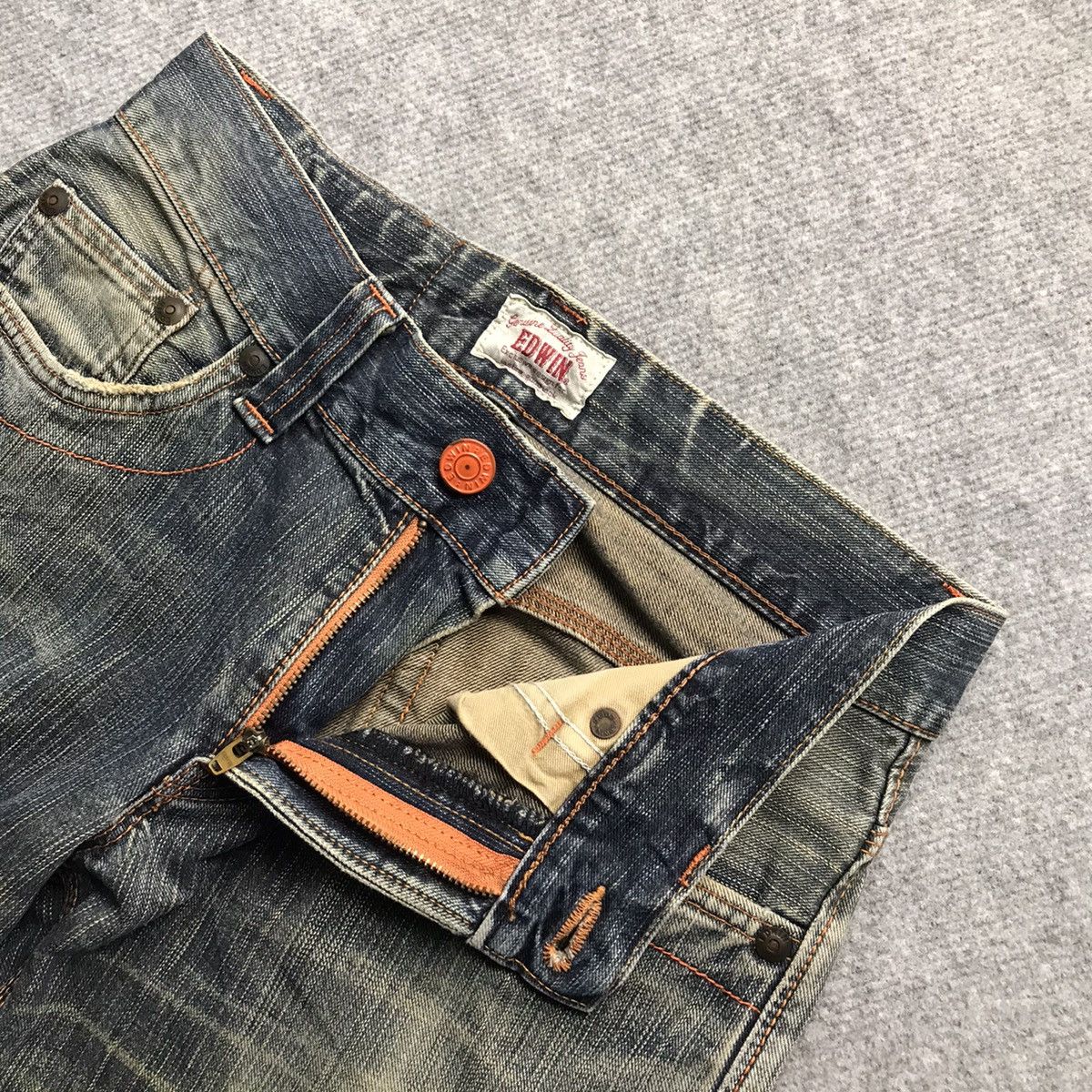 Japanese Brand RUSTY DISTRESSED🔥EDWIN XV DENIM PANTS Size US 30 / EU 46 - 14 Thumbnail
