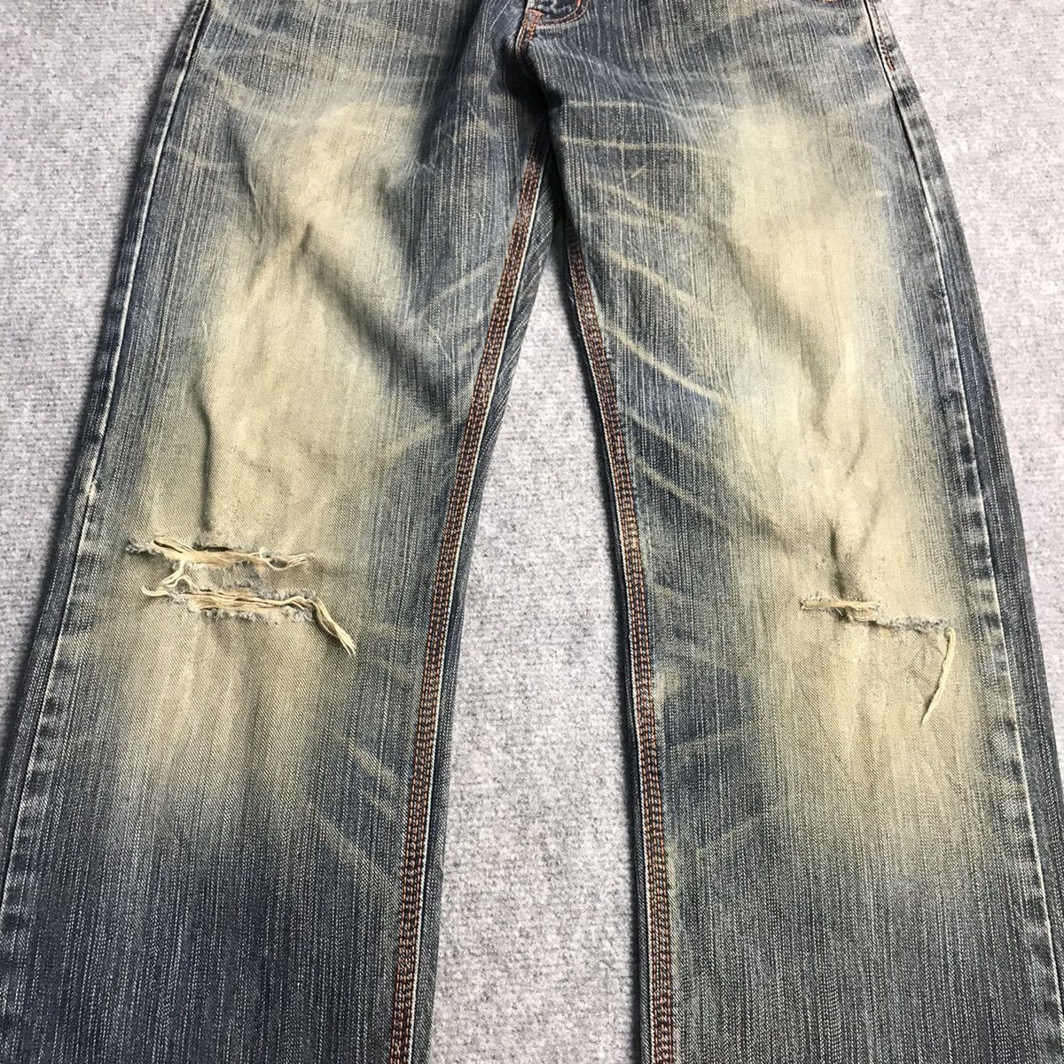 Japanese Brand RUSTY DISTRESSED🔥EDWIN XV DENIM PANTS Size US 30 / EU 46 - 3 Thumbnail