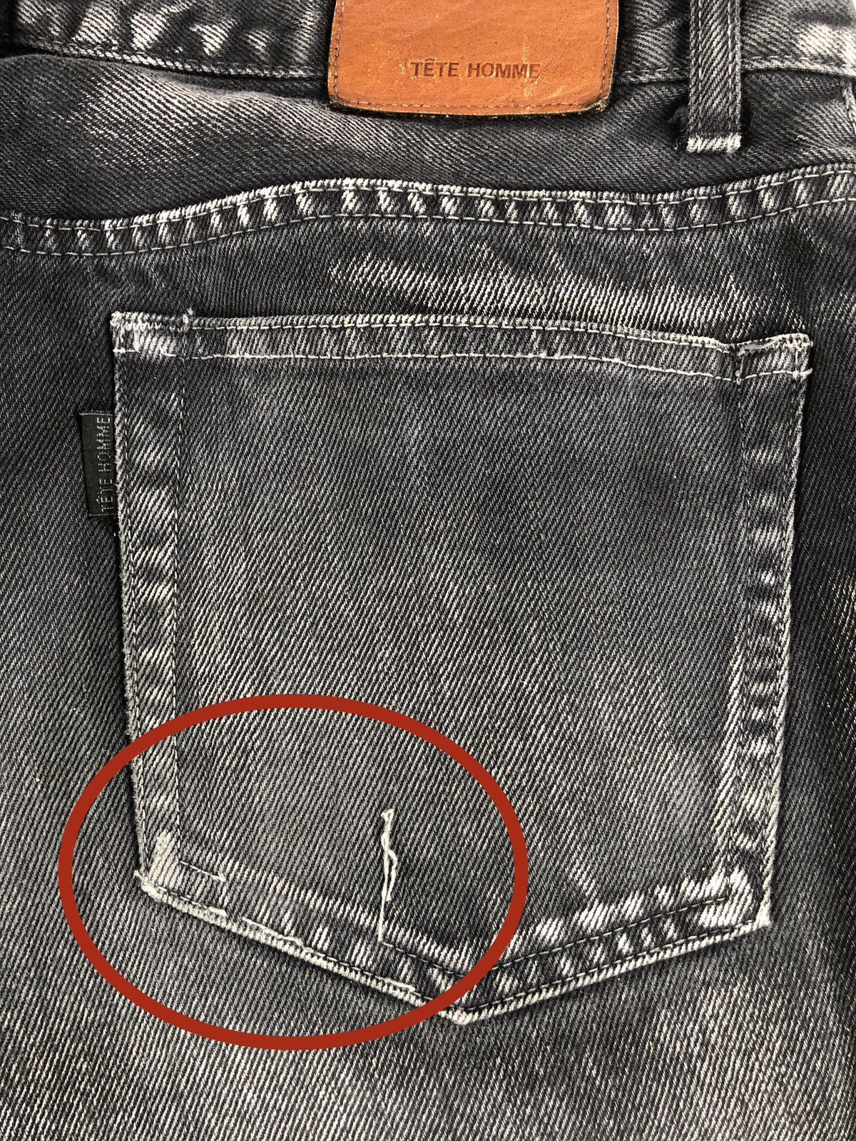 Issey Miyake Tete homme Flared Jeans Distressed Denim Issey Miyake Size US 33 - 17 Thumbnail