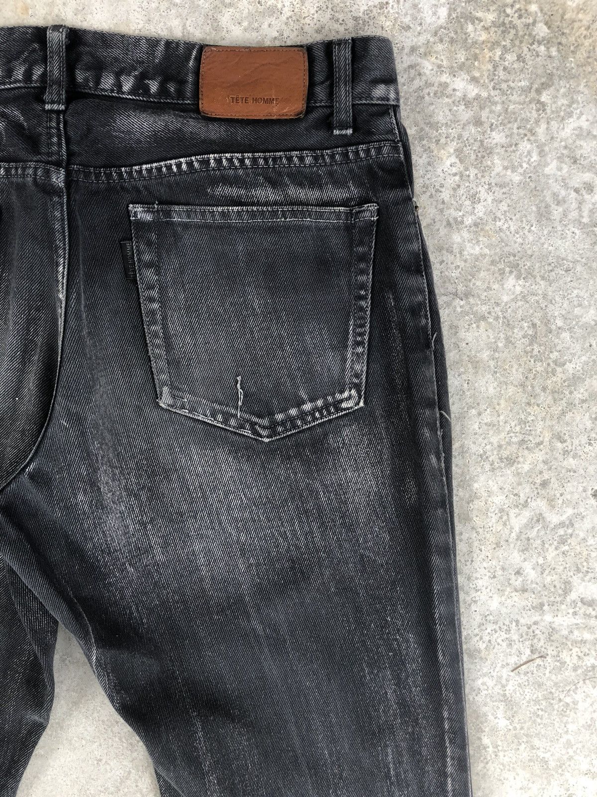 Issey Miyake Tete homme Flared Jeans Distressed Denim Issey Miyake Size US 33 - 10 Thumbnail