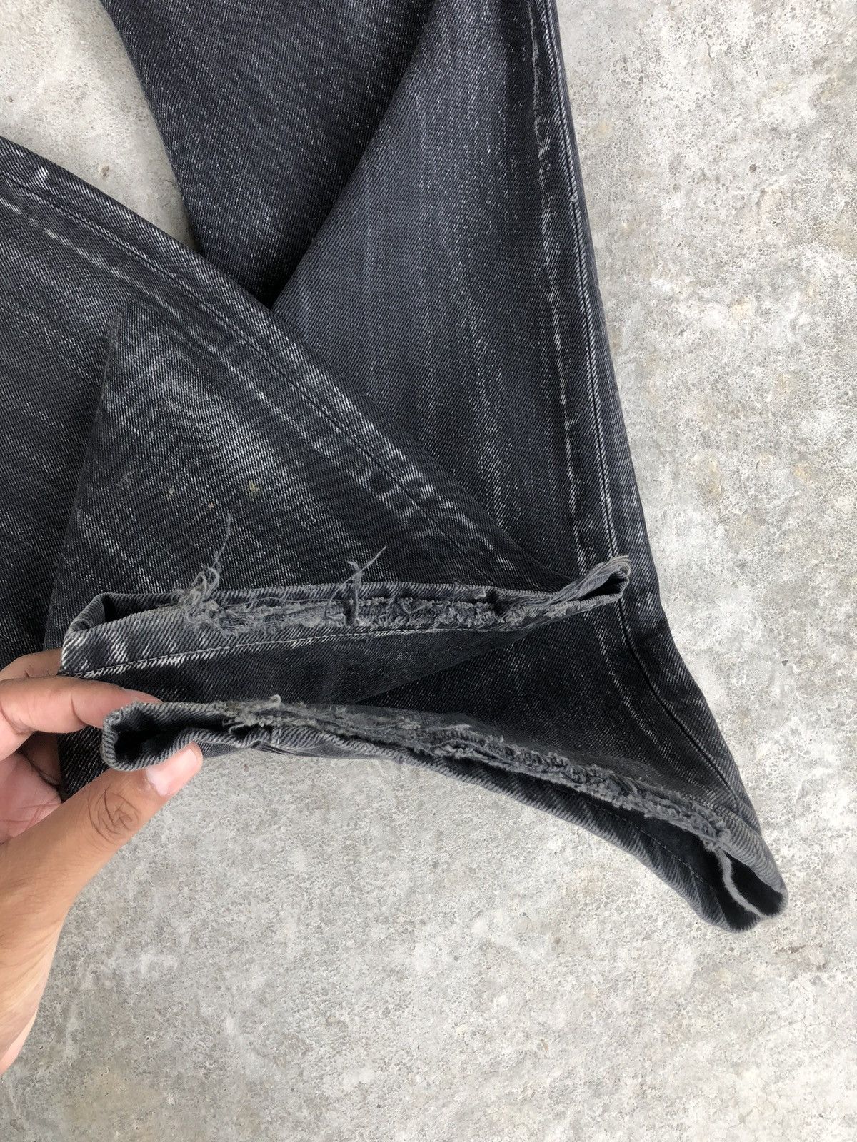 Issey Miyake Tete homme Flared Jeans Distressed Denim Issey Miyake Size US 33 - 22 Thumbnail