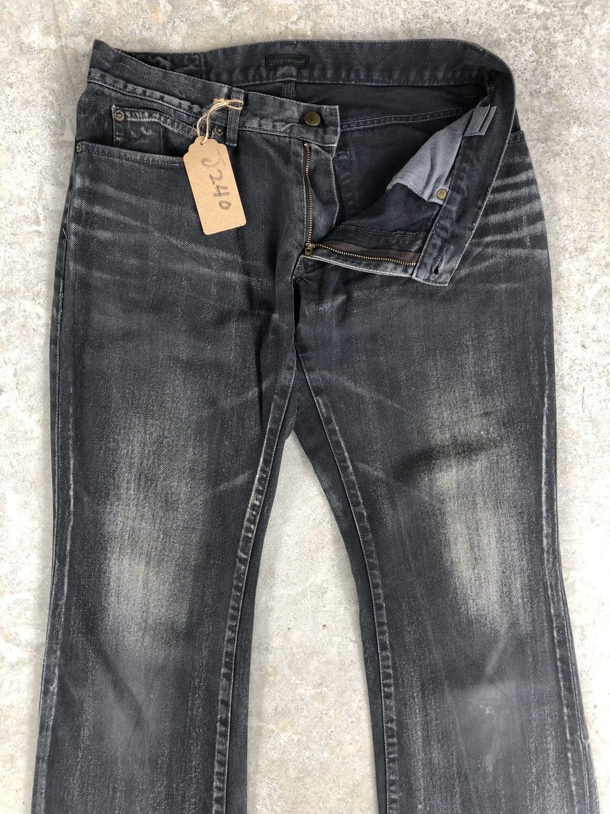 Issey Miyake Tete homme Flared Jeans Distressed Denim Issey Miyake Size US 33 - 3 Thumbnail