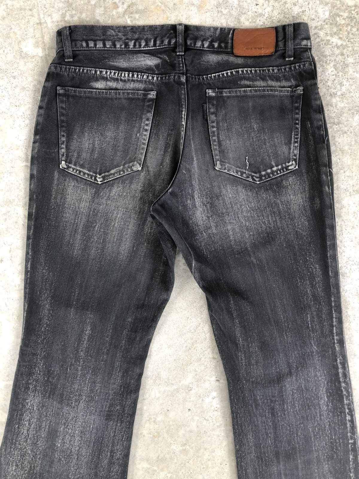 Issey Miyake Tete homme Flared Jeans Distressed Denim Issey Miyake Size US 33 - 8 Thumbnail