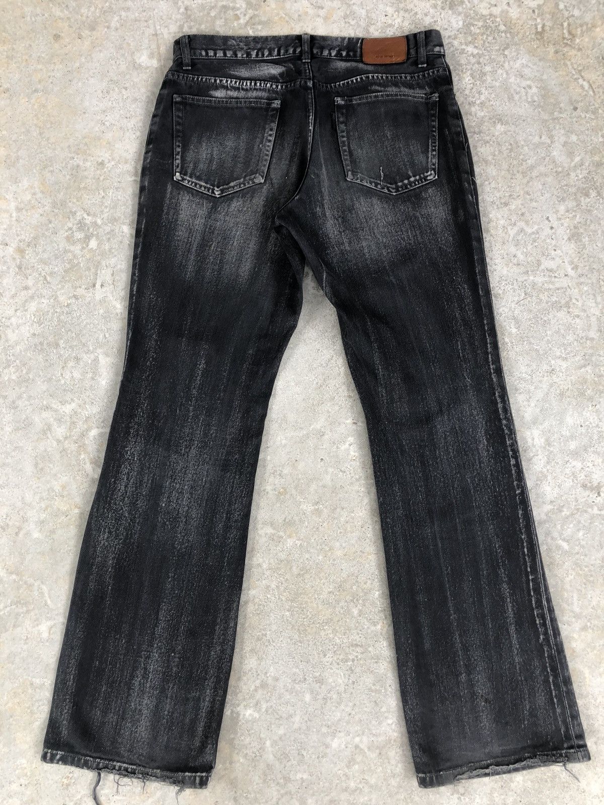 Issey Miyake Tete homme Flared Jeans Distressed Denim Issey Miyake Size US 33 - 2 Thumbnail