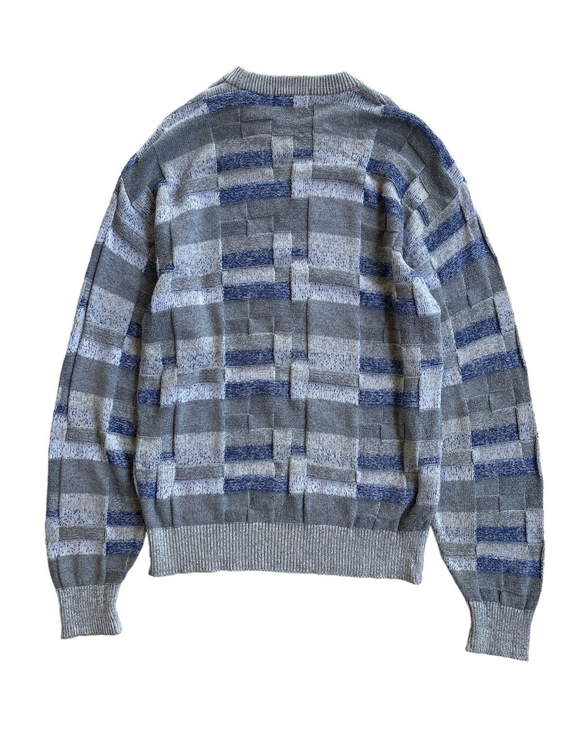 Vintage Vintage Massimo Dini Italian Plaid Knitted Sweater Size US M / EU 48-50 / 2 - 2 Thumbnail