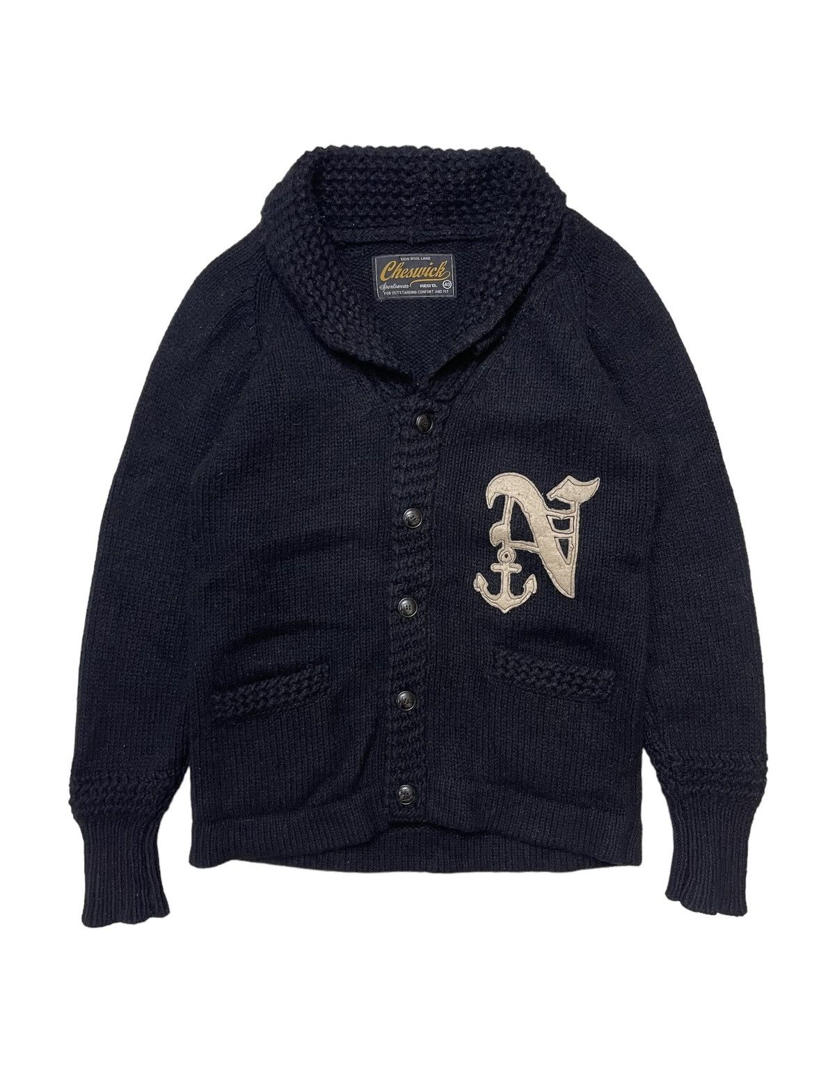 Sugar Cane SUGAR CANE CHESWICK TOYO ENTERPRISE CABLE KNIT JACKET Size US S / EU 44-46 / 1 - 1 Thumbnail