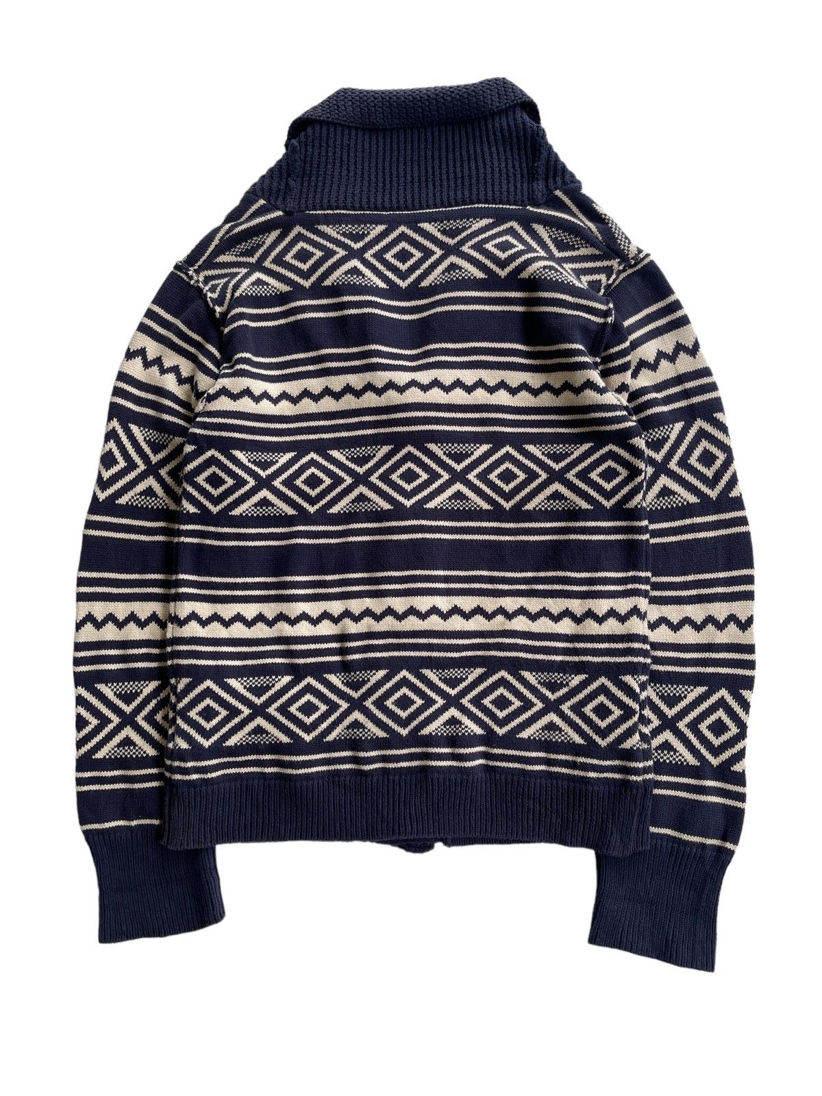 go slow caravan Shawl Collar Cable Knitted Aztec Jacket Size US L / EU 52-54 / 3 - 2 Thumbnail