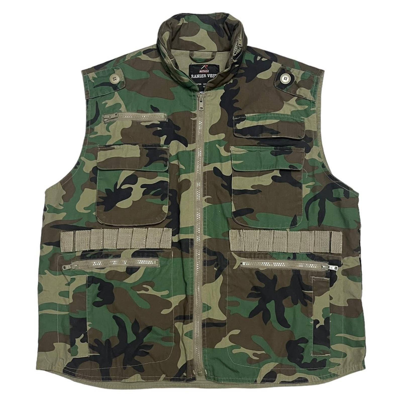 Vintage Vintage ROTHCO Ranger Vest Outdoor Forest Army Camo Vest Size US M / EU 48-50 / 2 - 2 Thumbnail