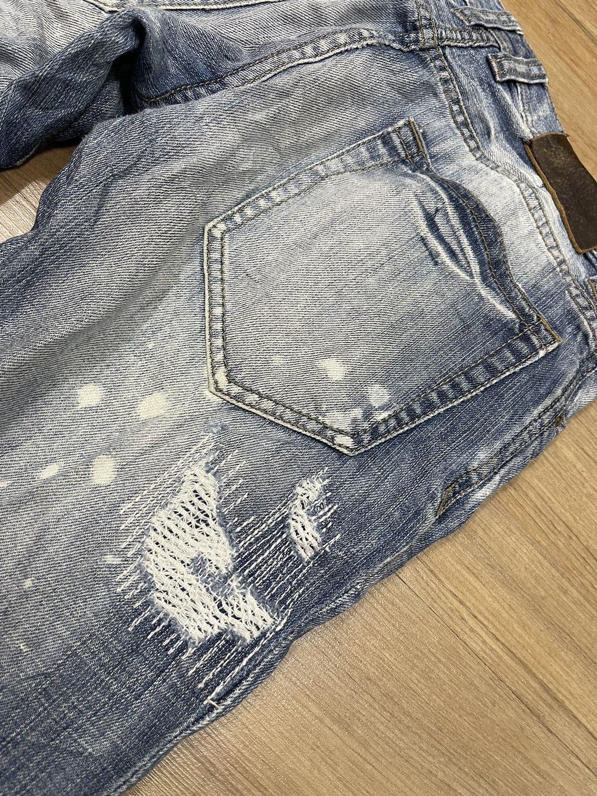 Issey Miyake Tete Homme Distressed Jeans Size US 32 / EU 48 - 9 Thumbnail