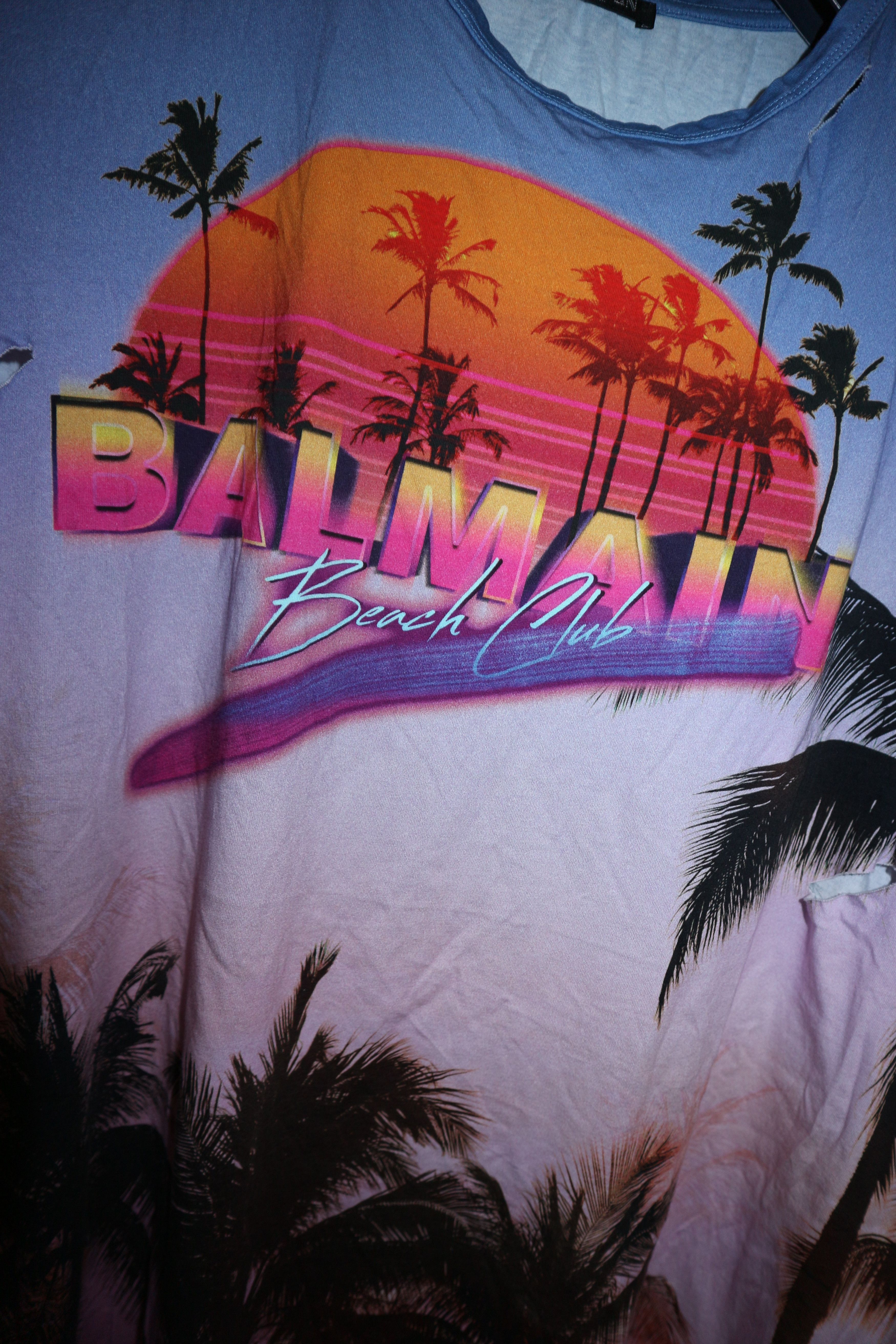 Balmain Logo print palms t-shirt Size US XL / EU 56 / 4 - 8 Thumbnail