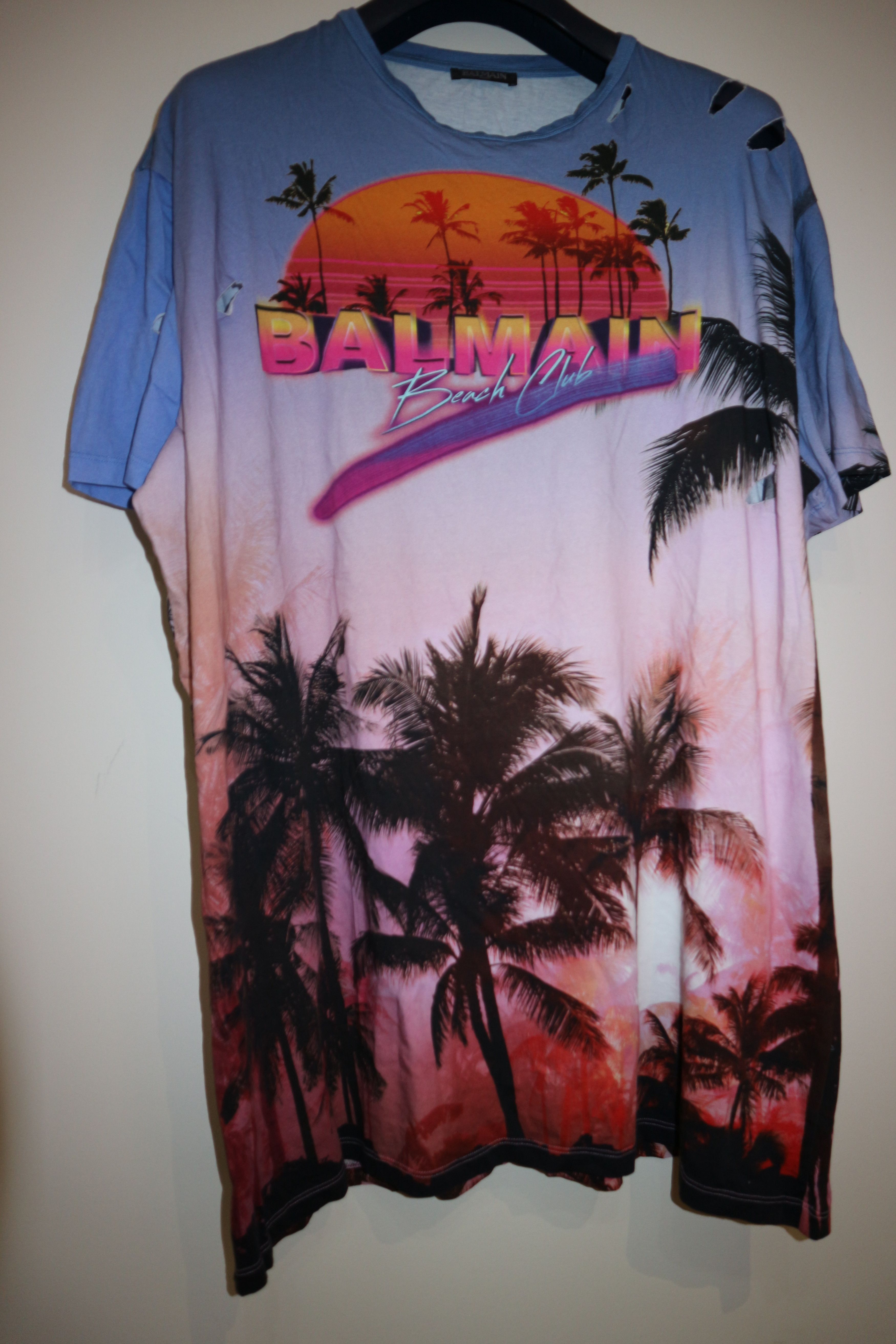 Balmain Logo print palms t-shirt Size US XL / EU 56 / 4 - 4 Thumbnail