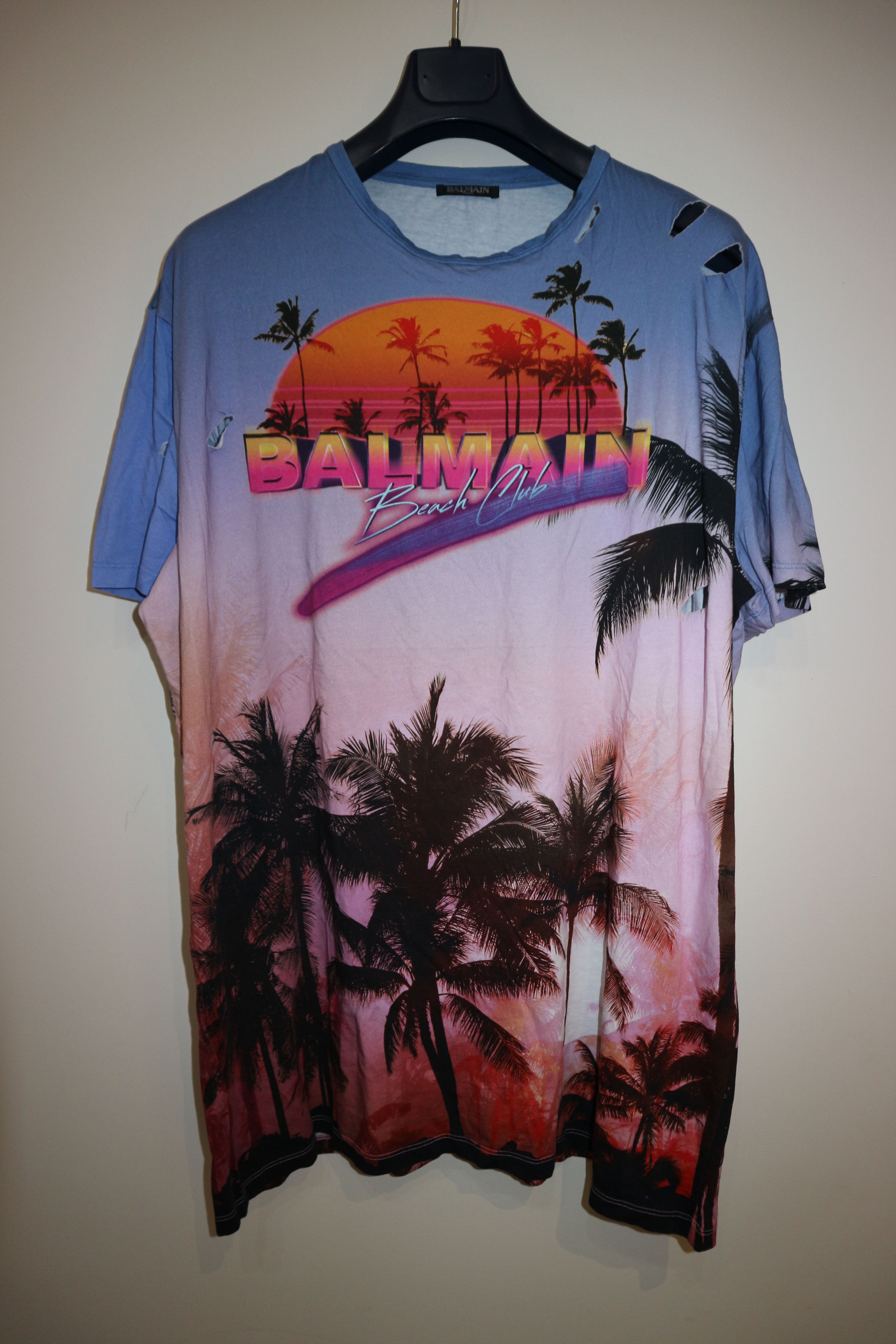 Balmain Logo print palms t-shirt Size US XL / EU 56 / 4 - 1 Thumbnail