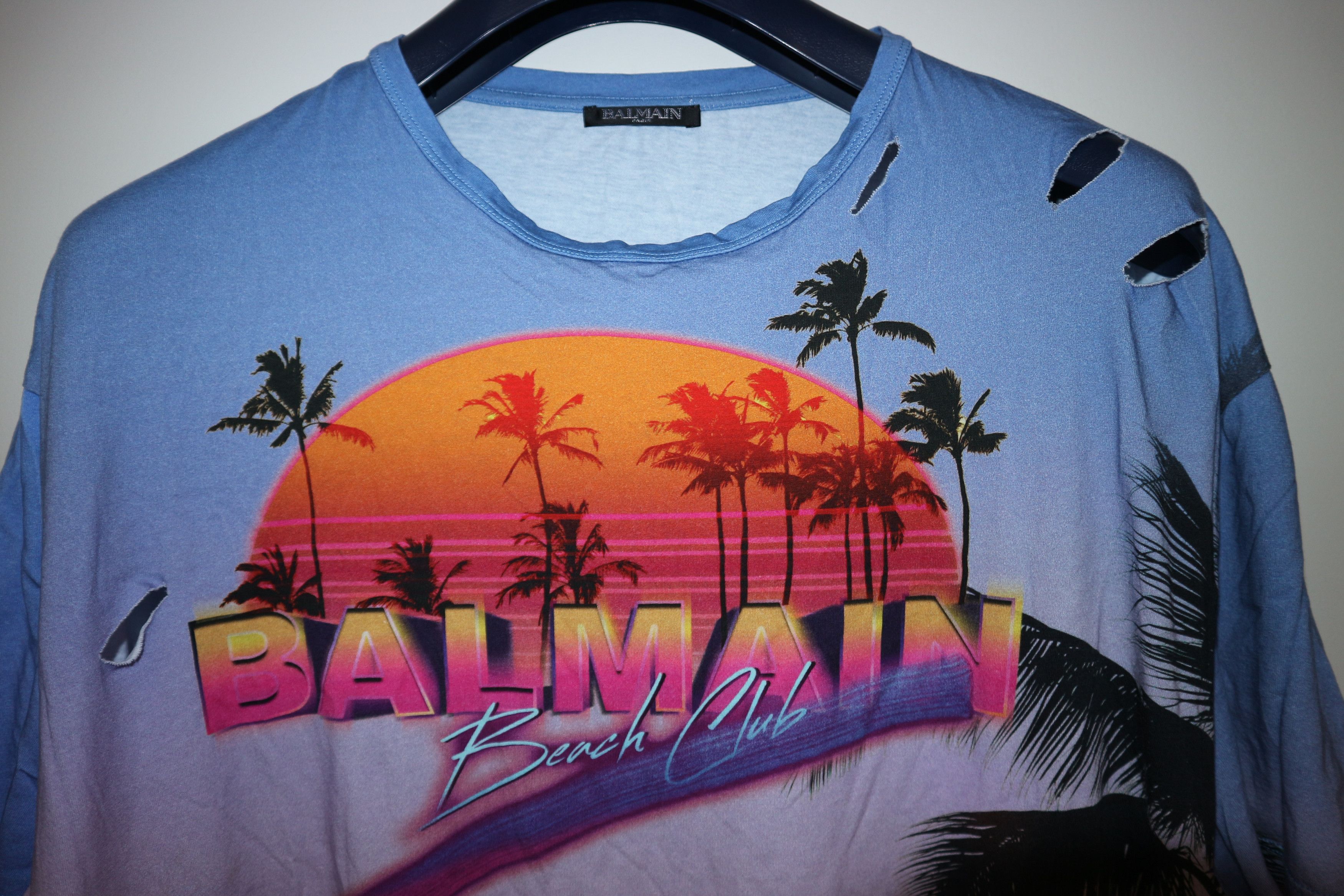 Balmain Logo print palms t-shirt Size US XL / EU 56 / 4 - 3 Thumbnail