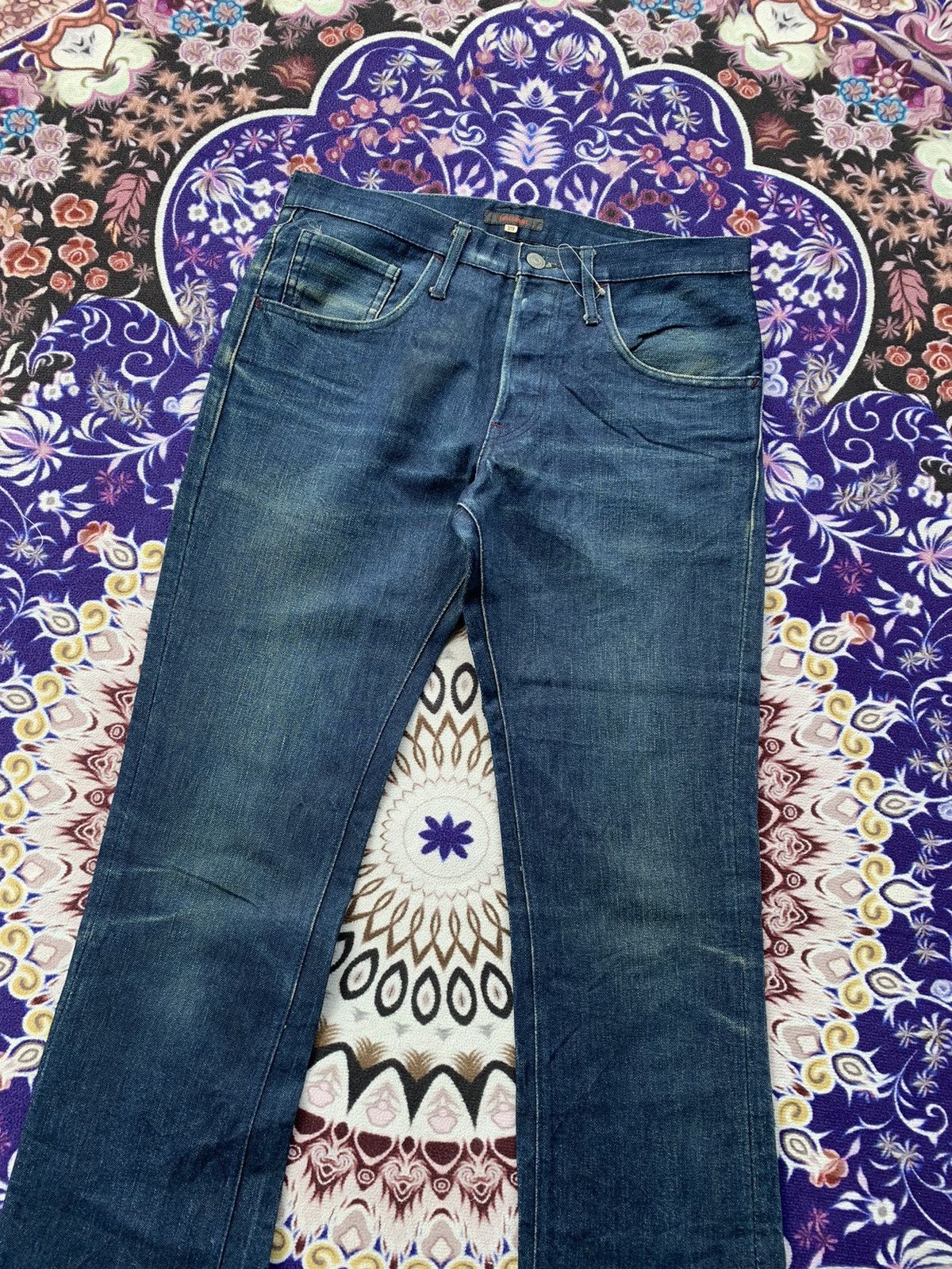 Full Count & Co. Vintage Flare Full Count Co Faded Wash Denim Size US 31 - 2 Thumbnail