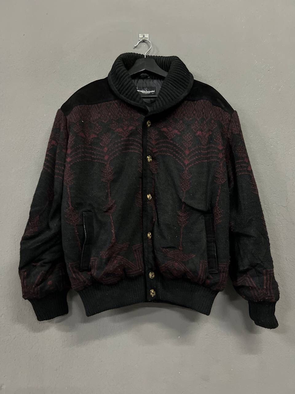 Japanese Brand ARNALDO BASSINI WOOL NATIVE DESIGN JACKET Size US M / EU 48-50 / 2 - 4 Thumbnail