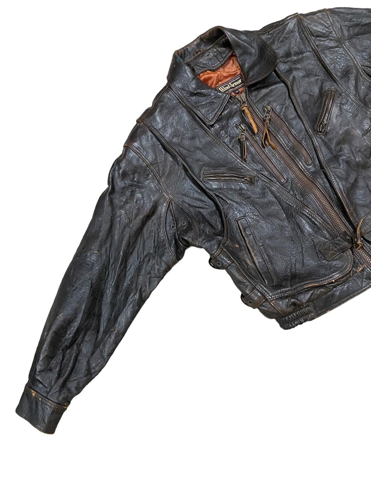 Vintage Vtg🔥Wind Armor True Leather Jacket Rockabilly Fashion Style Size US M / EU 48-50 / 2 - 14 Thumbnail