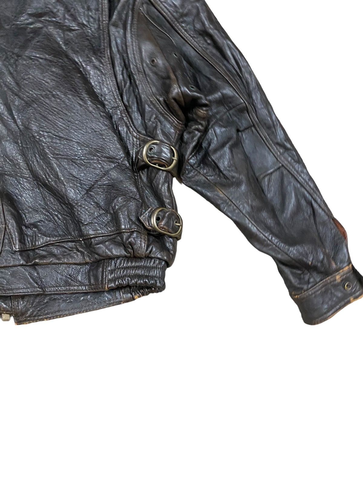 Vintage Vtg🔥Wind Armor True Leather Jacket Rockabilly Fashion Style Size US M / EU 48-50 / 2 - 18 Thumbnail