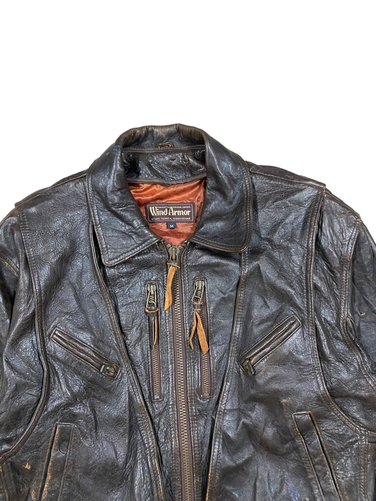 Vintage Vtg🔥Wind Armor True Leather Jacket Rockabilly Fashion Style Size US M / EU 48-50 / 2 - 4 Thumbnail