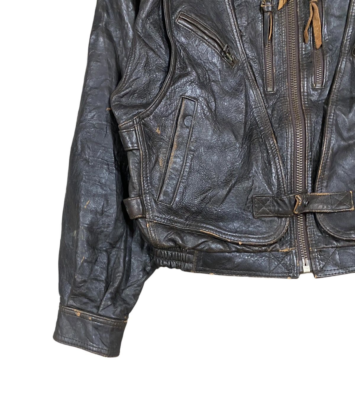 Vintage Vtg🔥Wind Armor True Leather Jacket Rockabilly Fashion Style Size US M / EU 48-50 / 2 - 8 Thumbnail