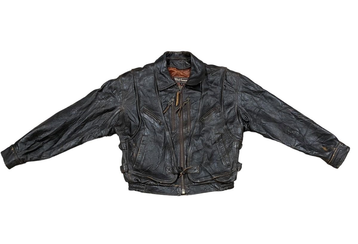 Vintage Vtg🔥Wind Armor True Leather Jacket Rockabilly Fashion Style Size US M / EU 48-50 / 2 - 3 Thumbnail