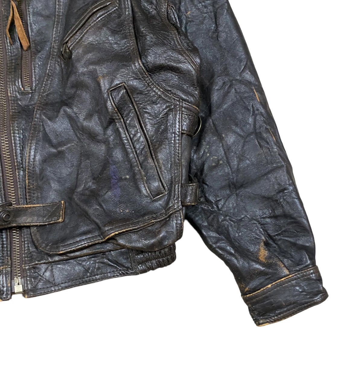 Vintage Vtg🔥Wind Armor True Leather Jacket Rockabilly Fashion Style Size US M / EU 48-50 / 2 - 9 Thumbnail