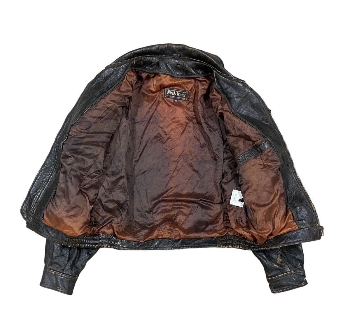 Vintage Vtg🔥Wind Armor True Leather Jacket Rockabilly Fashion Style Size US M / EU 48-50 / 2 - 12 Thumbnail