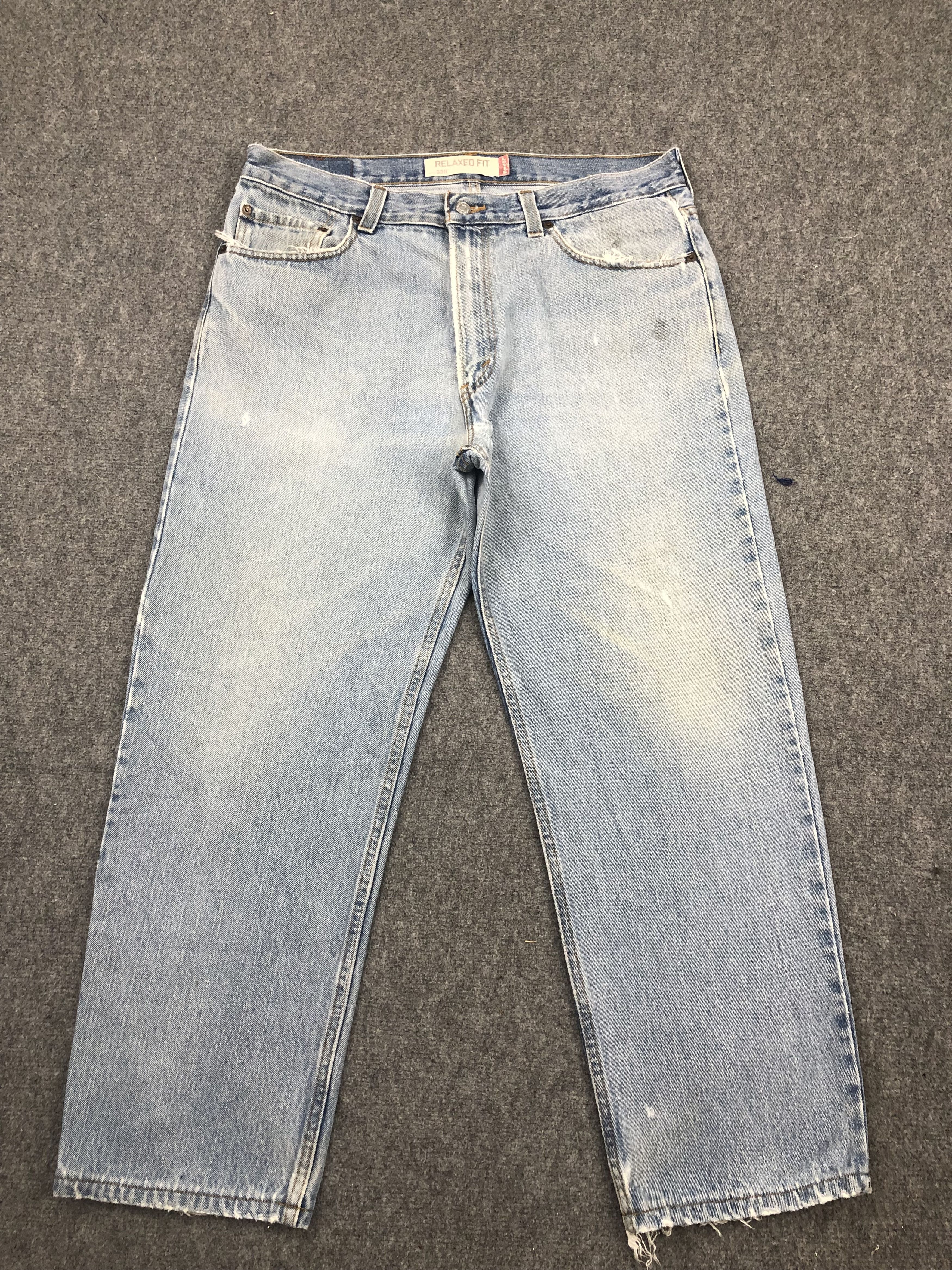 image of Levis 550 Faded Blue Jeans in Blue Denim, Men's (Size 37)