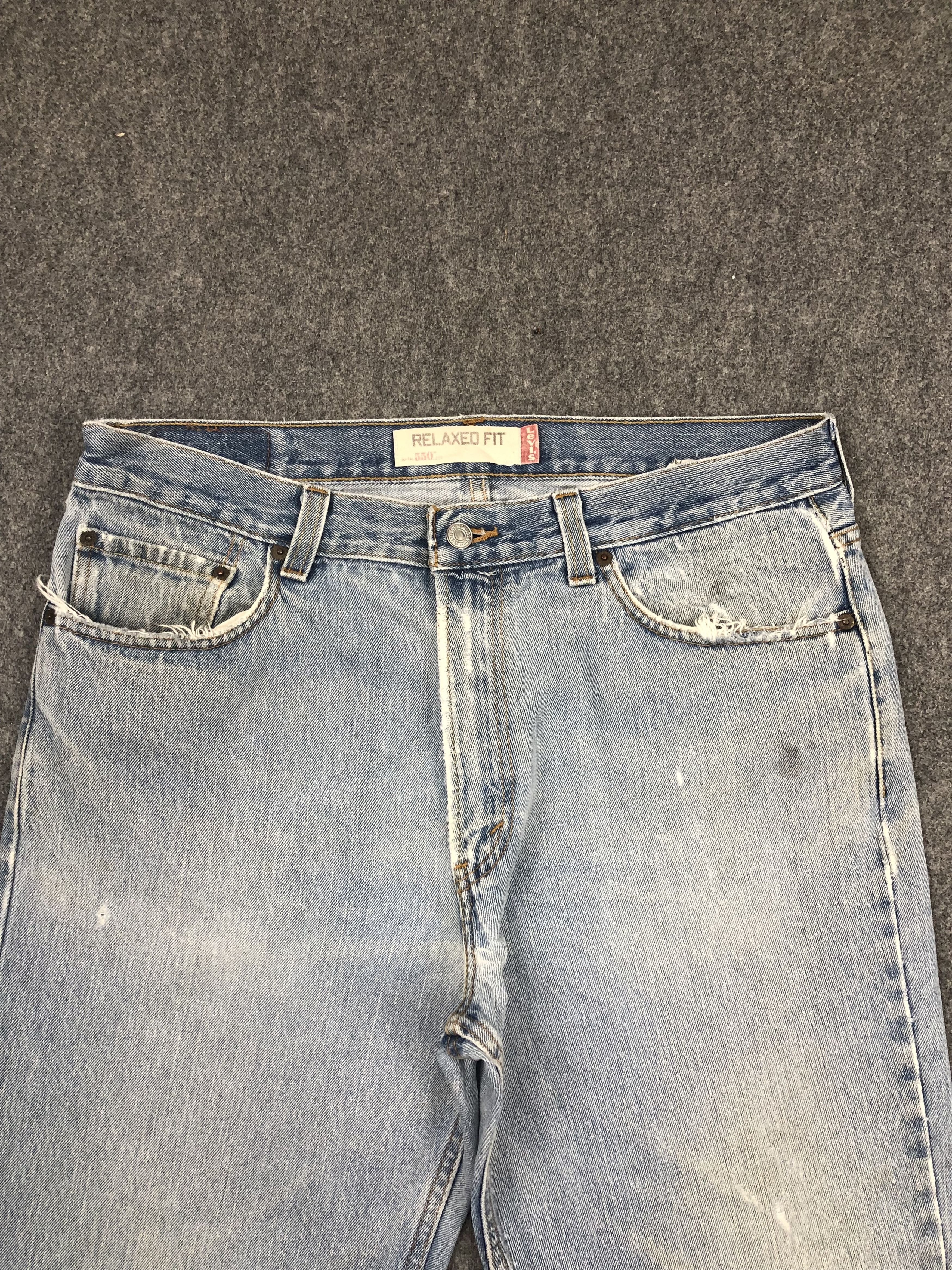 Levi's Vintage Levis 550 Faded Blue Jeans DP1547 Size US 37 - 2 Thumbnail