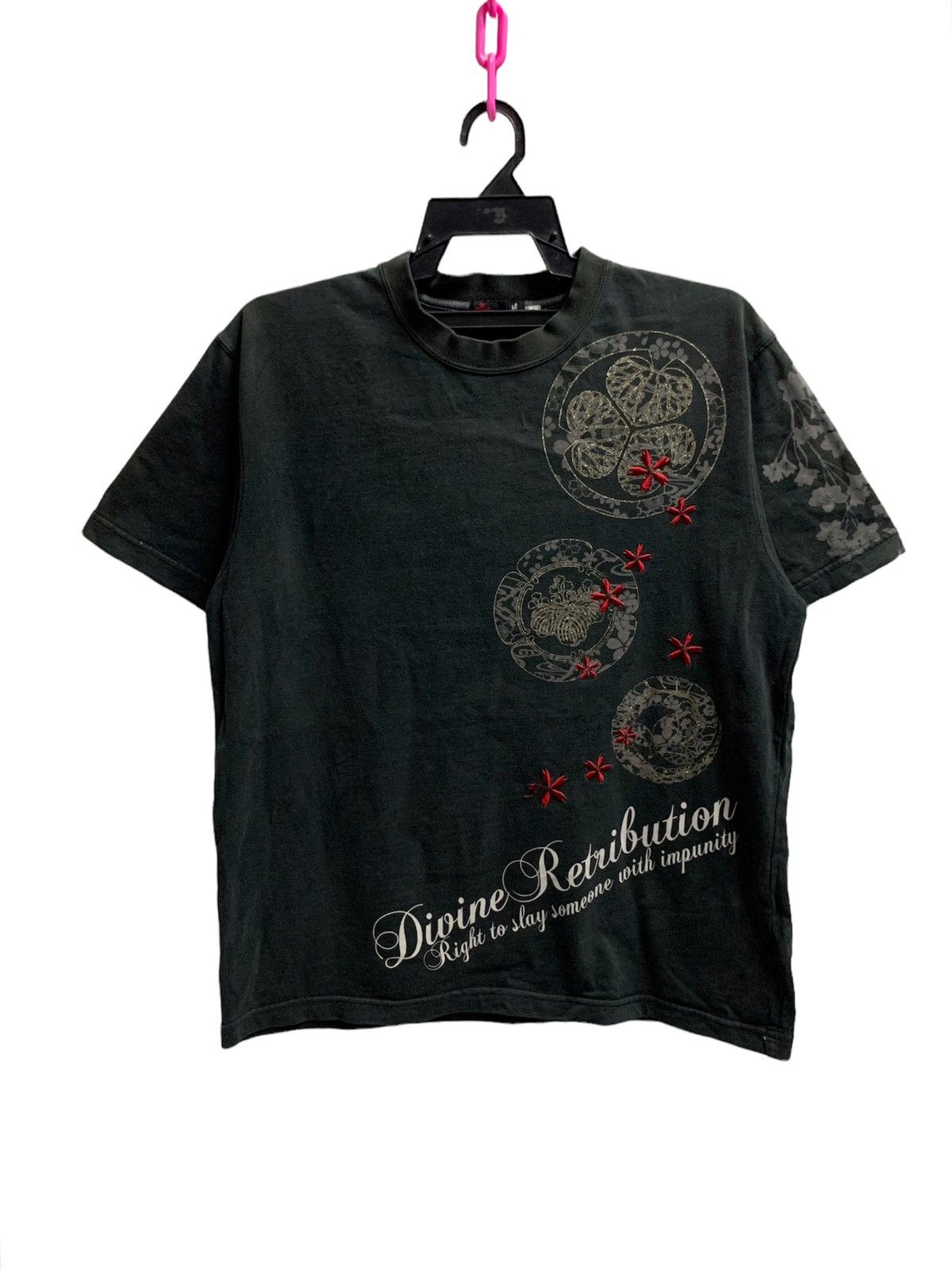 Japanese Brand × Vintage Devine Retribution Sukajan T Shirts Size US M / EU 48-50 / 2 - 1 Thumbnail