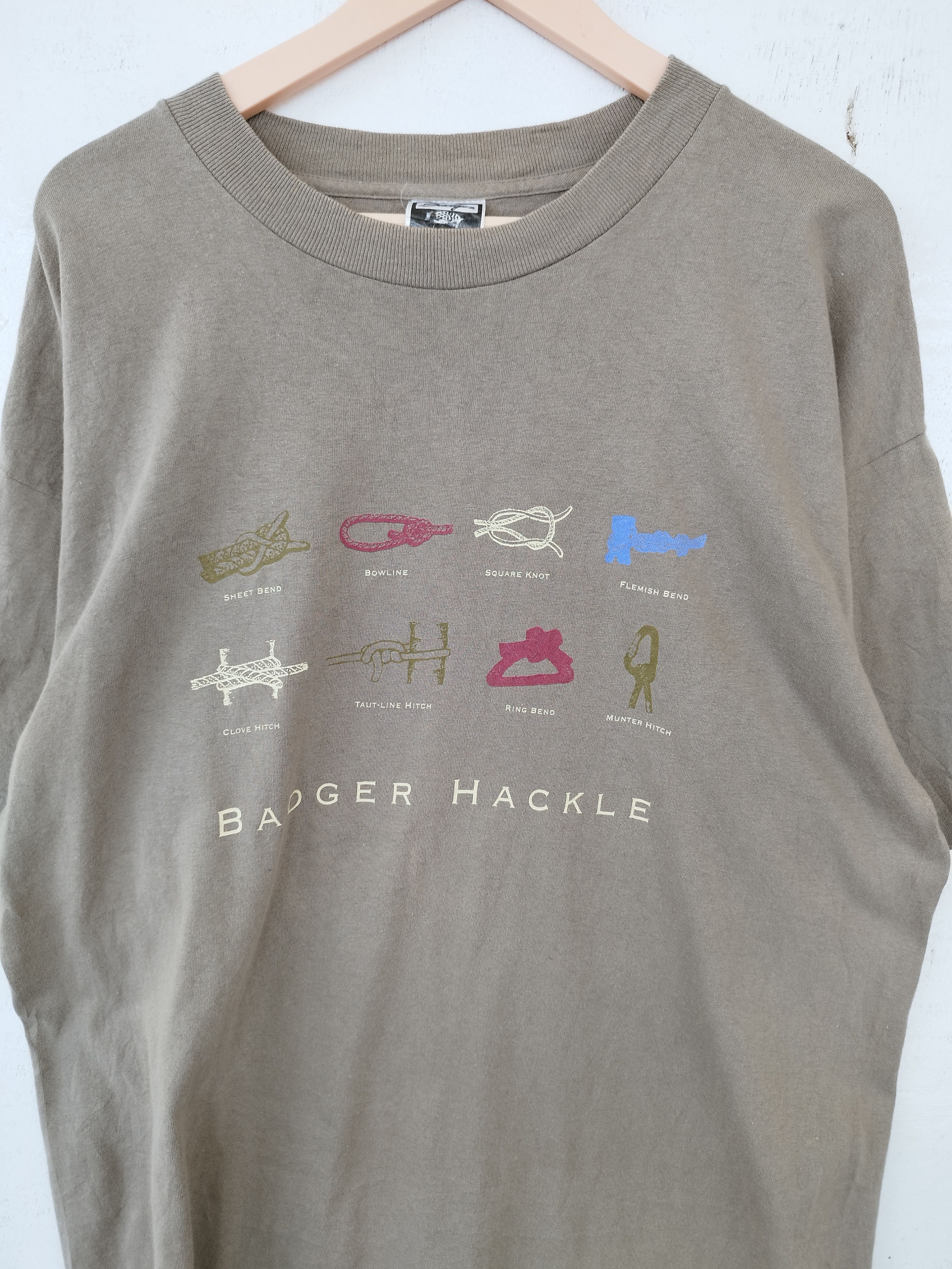Vintage 🔥 Vintage Badger Hackle t shirt fishing brand made in usa Size US XL / EU 56 / 4 - 2 Thumbnail