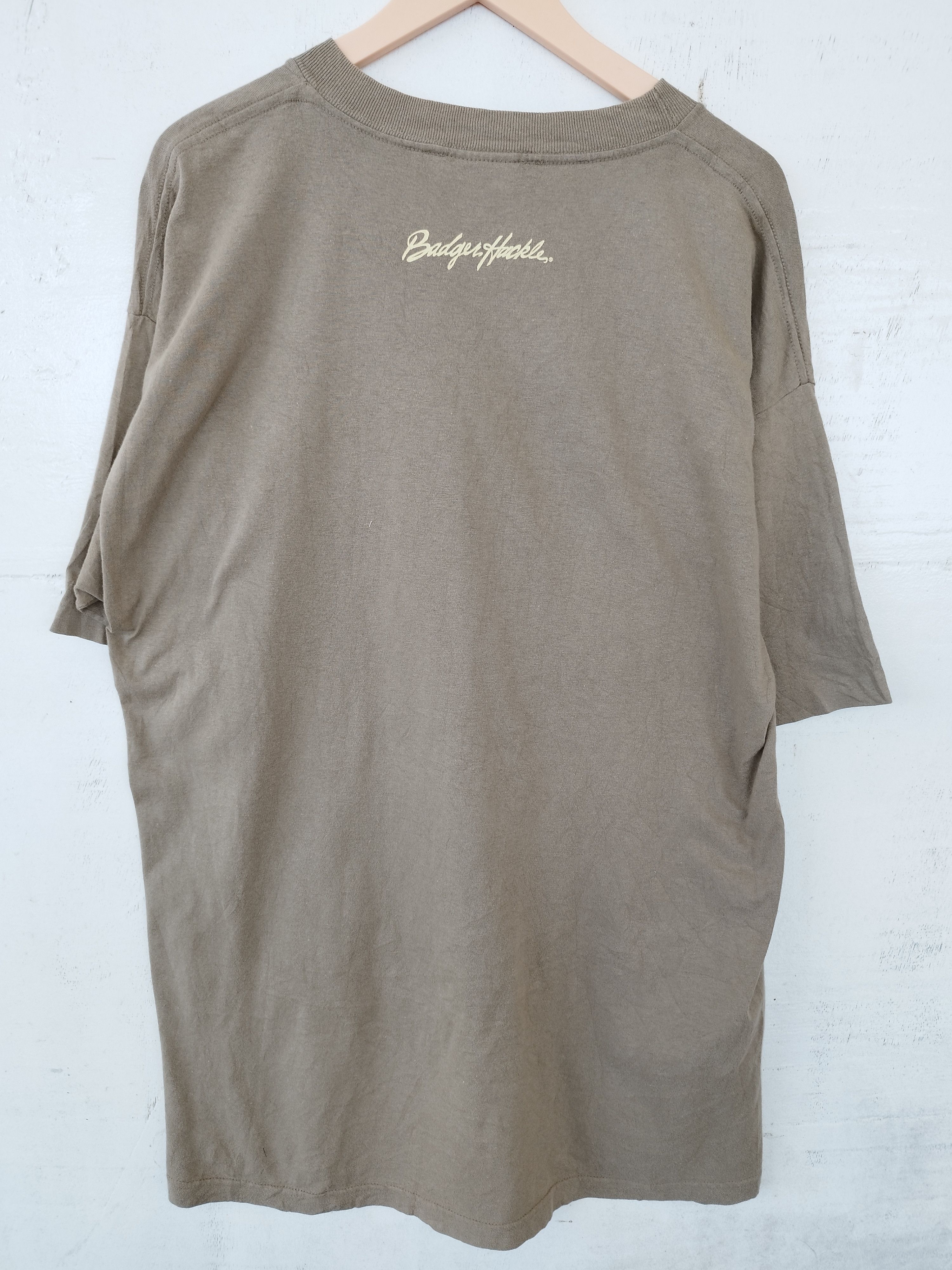 Vintage 🔥 Vintage Badger Hackle t shirt fishing brand made in usa Size US XL / EU 56 / 4 - 3 Thumbnail