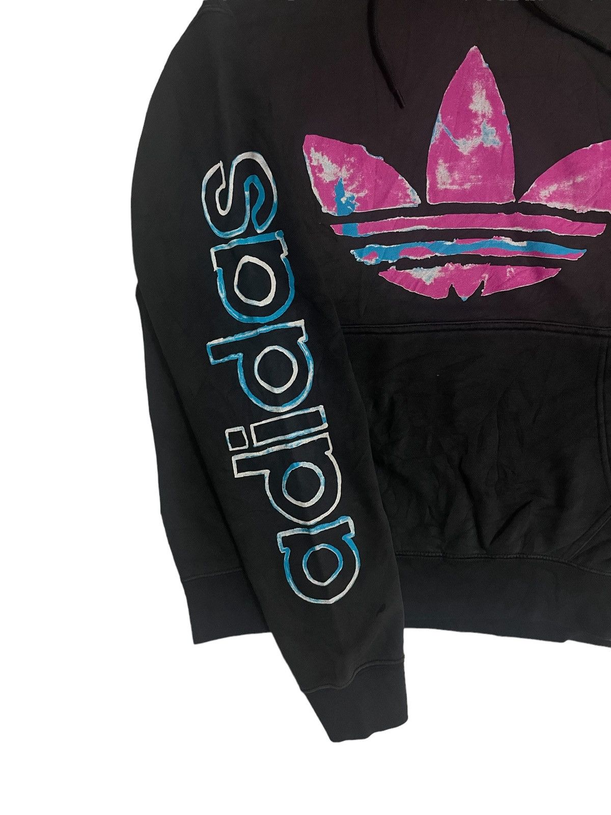 Adidas Adidas Big Trefoil Centre Logo Human Race Style Faded hoodie Size US L / EU 52-54 / 3 - 6 Thumbnail