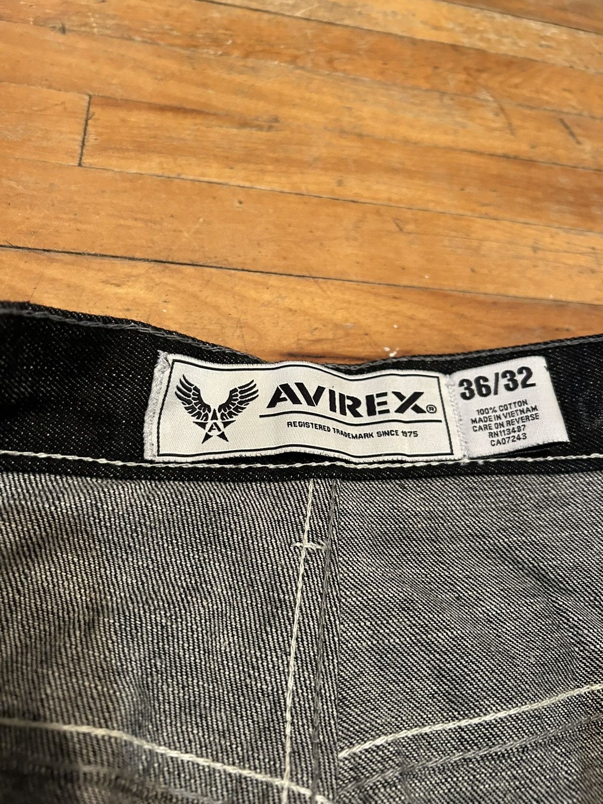 Avirex × JNCO × Southpole Crazy vintage Y2K Avirex denim jeans opium skull rare cool Size US 36 / EU 52 - 5 Thumbnail