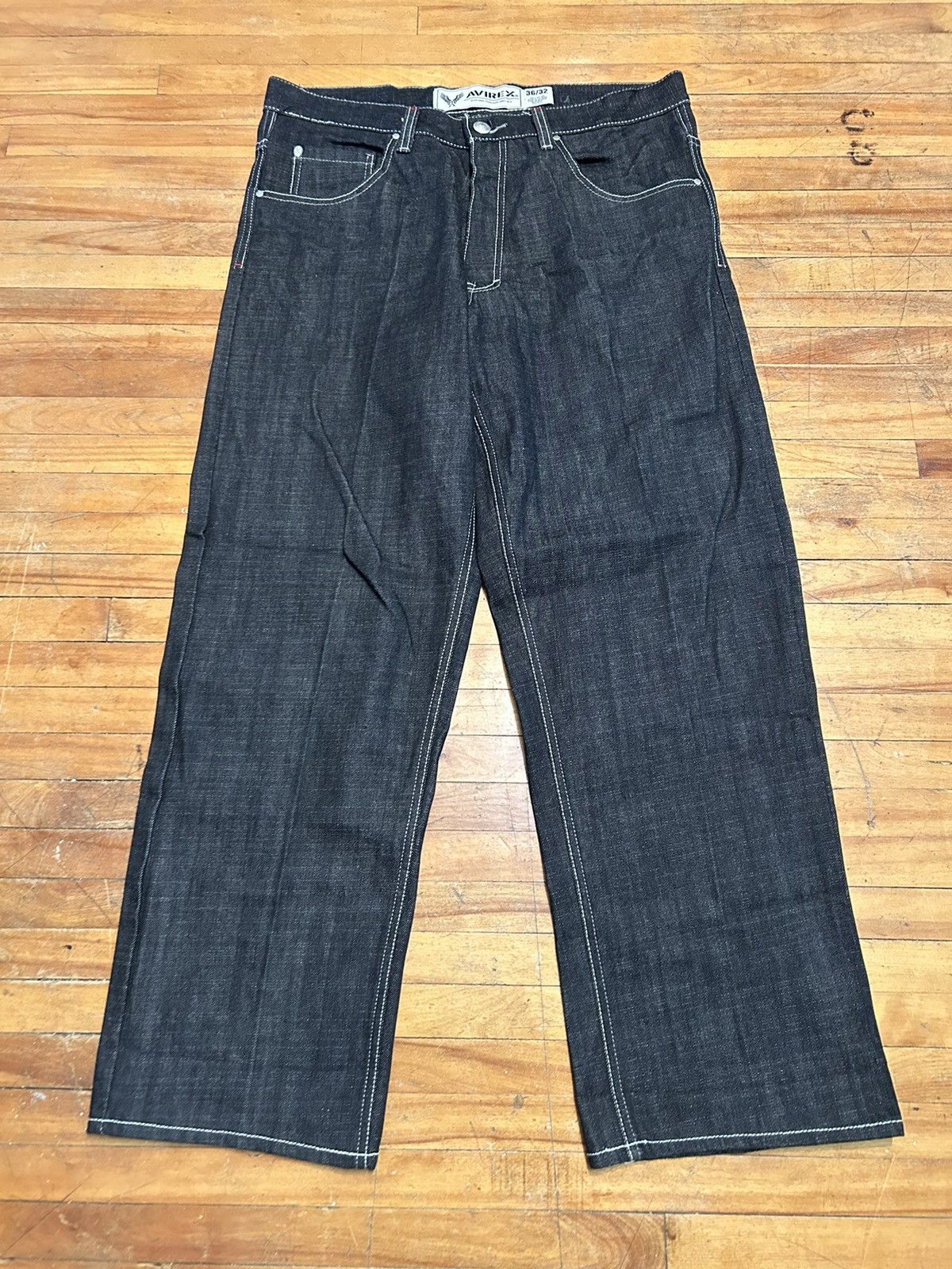 Avirex × JNCO × Southpole Crazy vintage Y2K Avirex denim jeans opium skull rare cool Size US 36 / EU 52 - 3 Thumbnail
