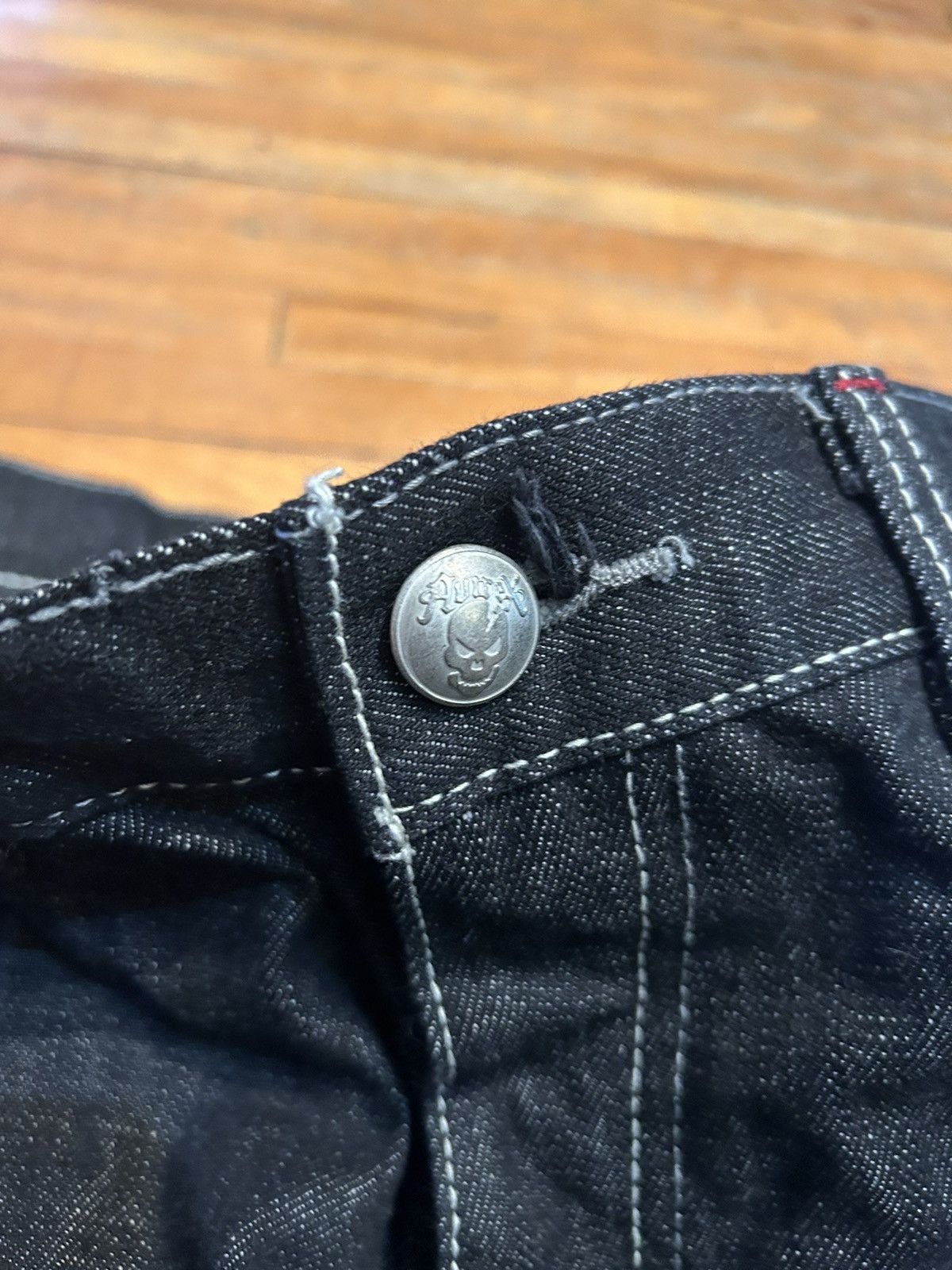 Avirex × JNCO × Southpole Crazy vintage Y2K Avirex denim jeans opium skull rare cool Size US 36 / EU 52 - 4 Thumbnail
