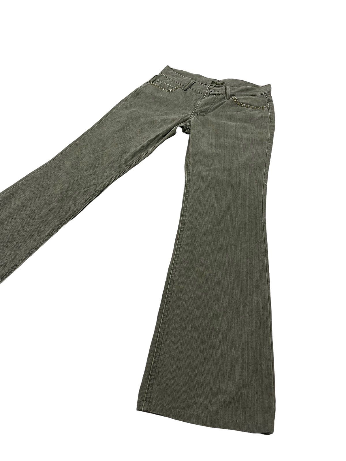 Japanese Brand Flare Jeans 291295 Homme Low Rise Boot Cut Pant 5🟦4 Size US 29 - 12 Thumbnail