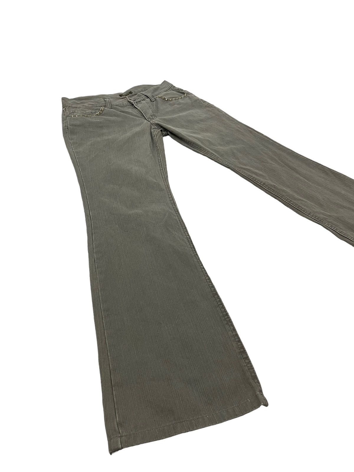 Japanese Brand Flare Jeans 291295 Homme Low Rise Boot Cut Pant 5🟦4 Size US 29 - 11 Thumbnail