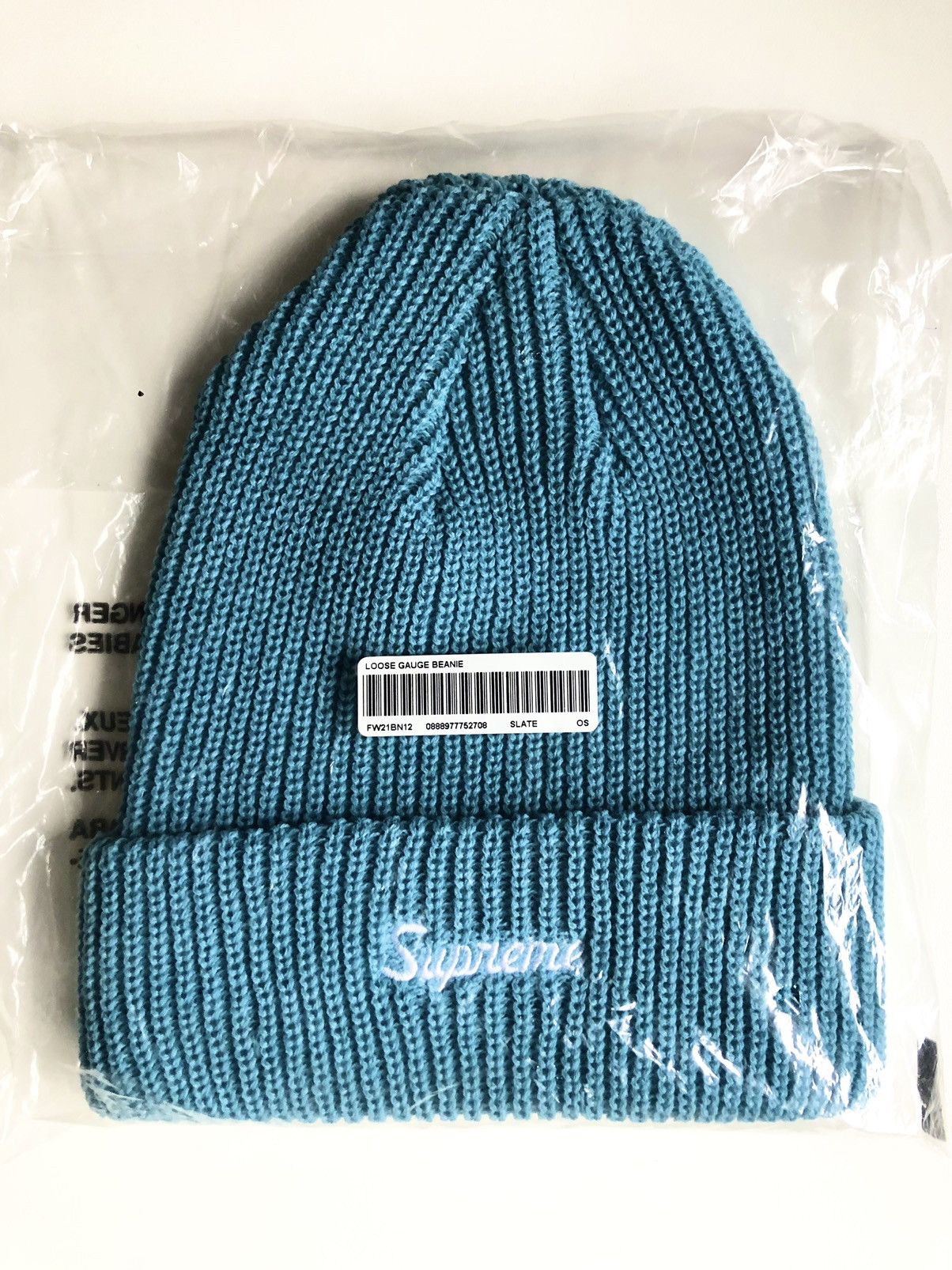 Supreme FW21 Loose gauge beanie SLATE Size ONE SIZE - 1 Thumbnail