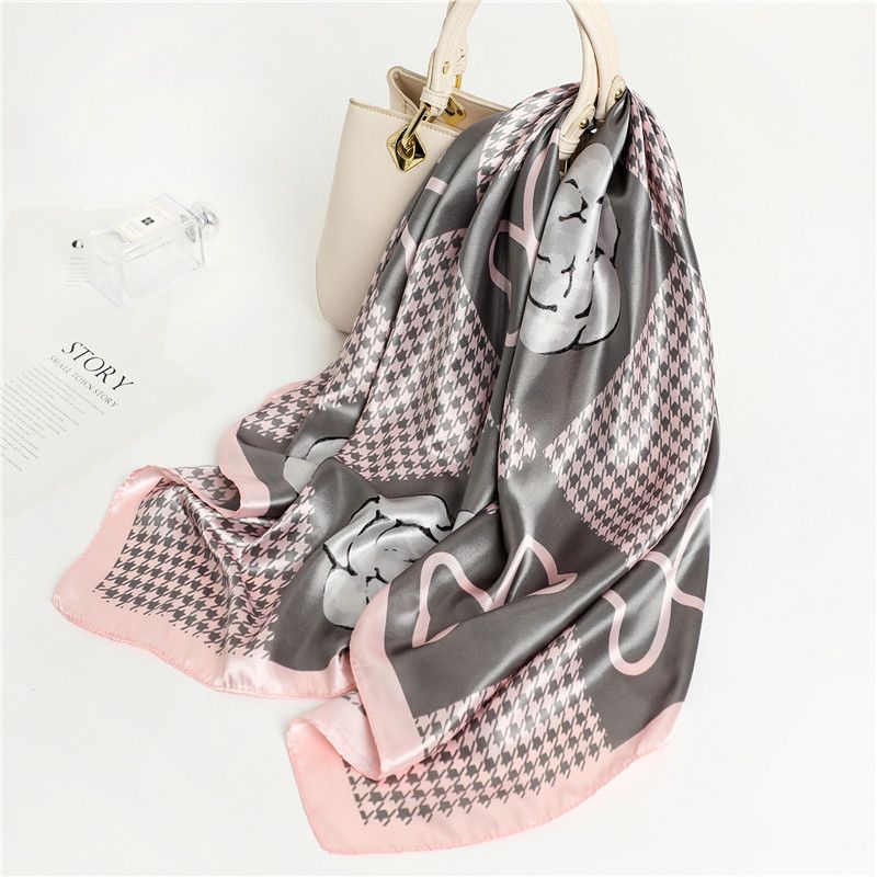 Other Bow Flower Square Silk Scarf Size ONE SIZE - 1 Thumbnail