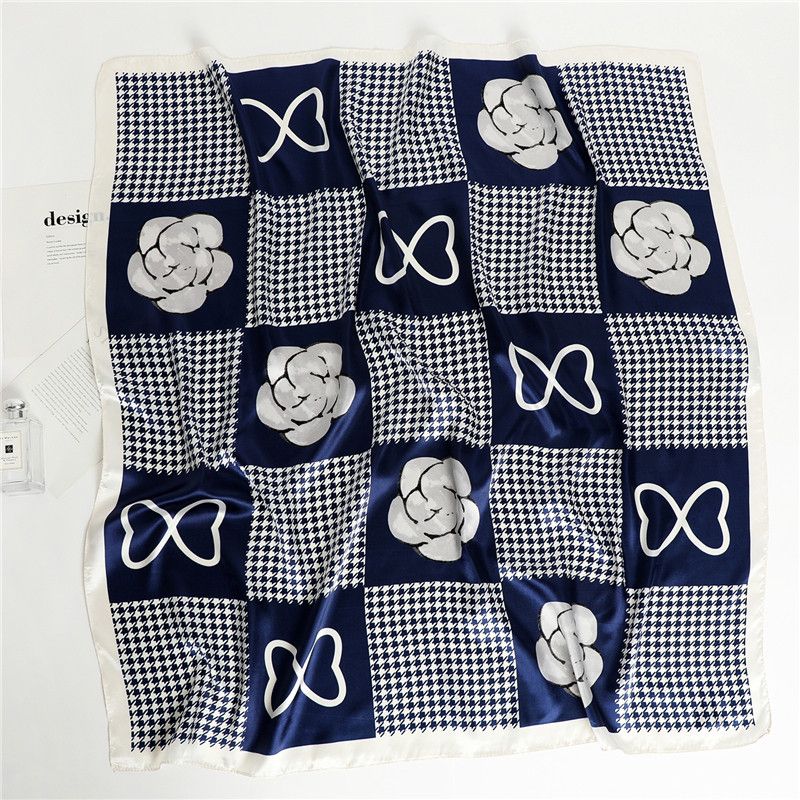 Other Bow Flower Square Silk Scarf Size ONE SIZE - 3 Thumbnail