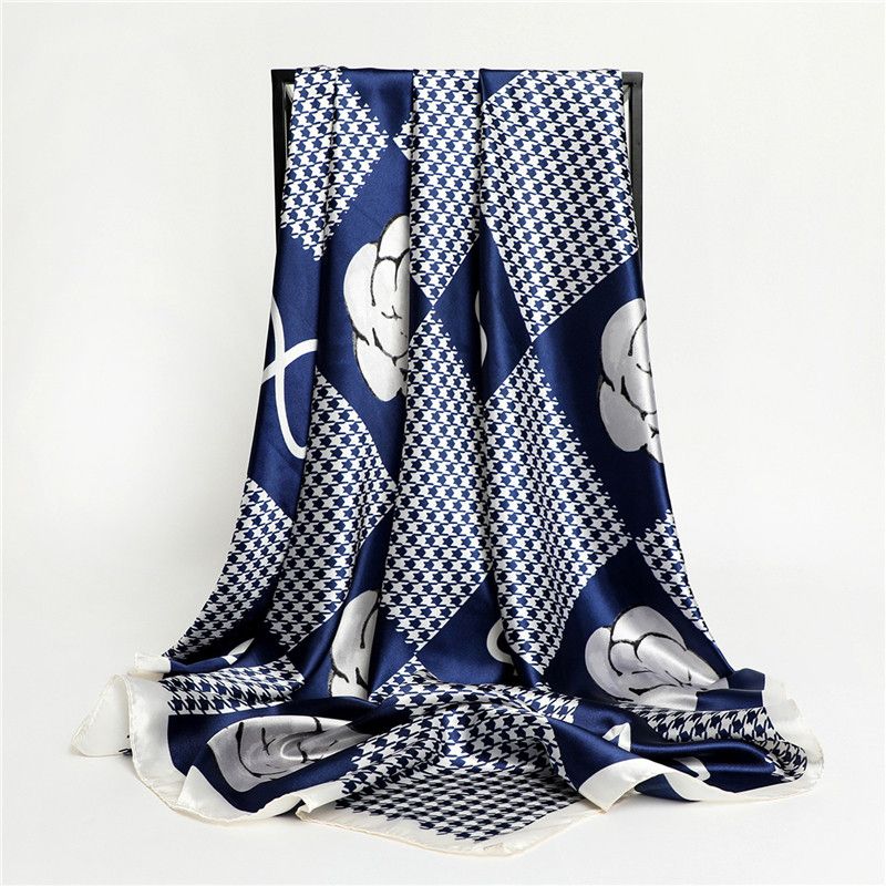 Other Bow Flower Square Silk Scarf Size ONE SIZE - 1 Thumbnail