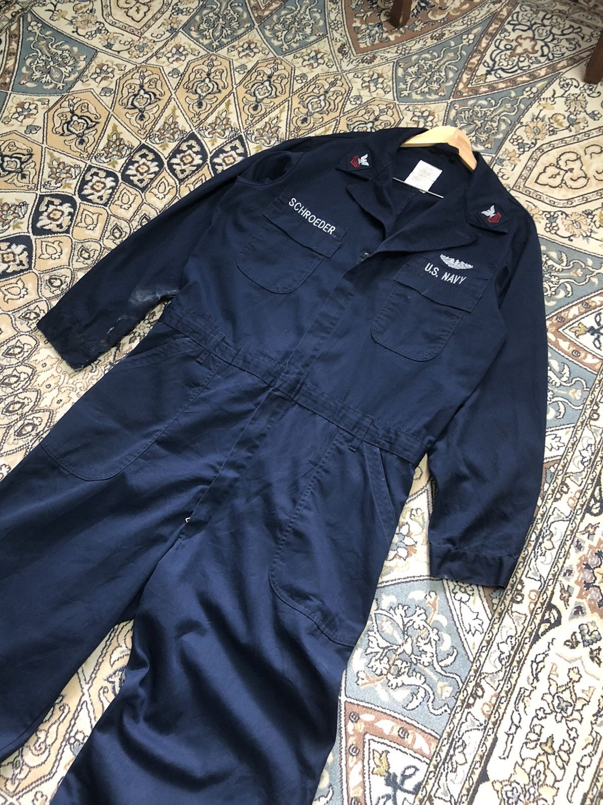 Vintage Vintage Us Navy Flame Resistent Utility Coverall/Jumpsuit Size US XL / EU 56 / 4 - 4 Thumbnail