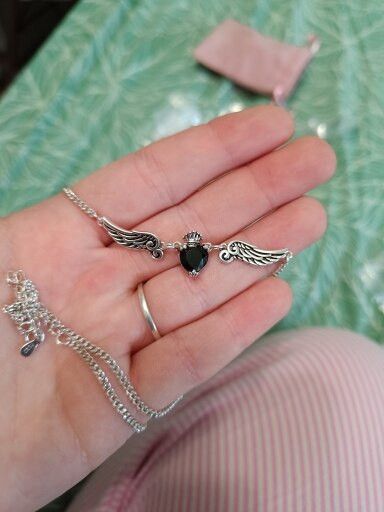 Jewelry Angel Wings Heart Necklace Size ONE SIZE - 5 Thumbnail