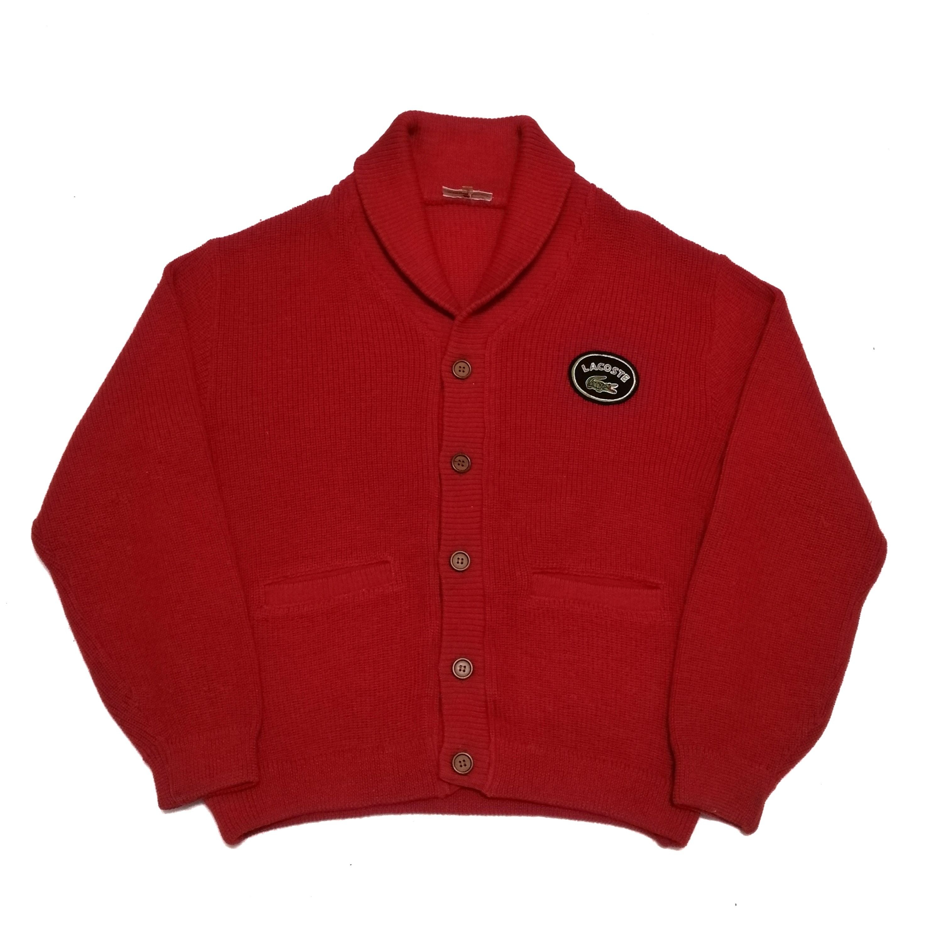 Lacoste × Vintage 🔥Vintage LACOSTE shawl collar sweater Size US L / EU 52-54 / 3 - 1 Thumbnail