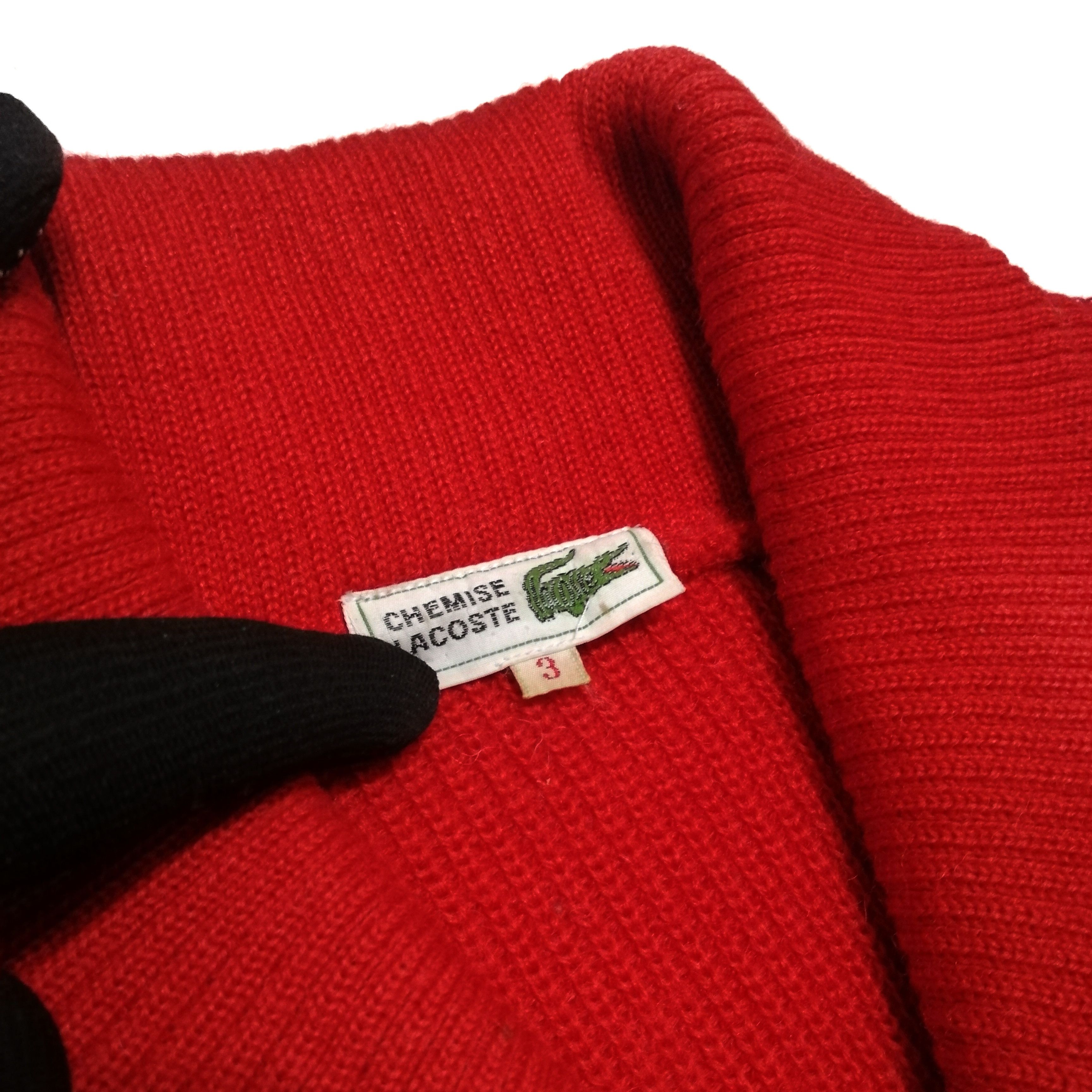 Lacoste × Vintage 🔥Vintage LACOSTE shawl collar sweater Size US L / EU 52-54 / 3 - 3 Thumbnail