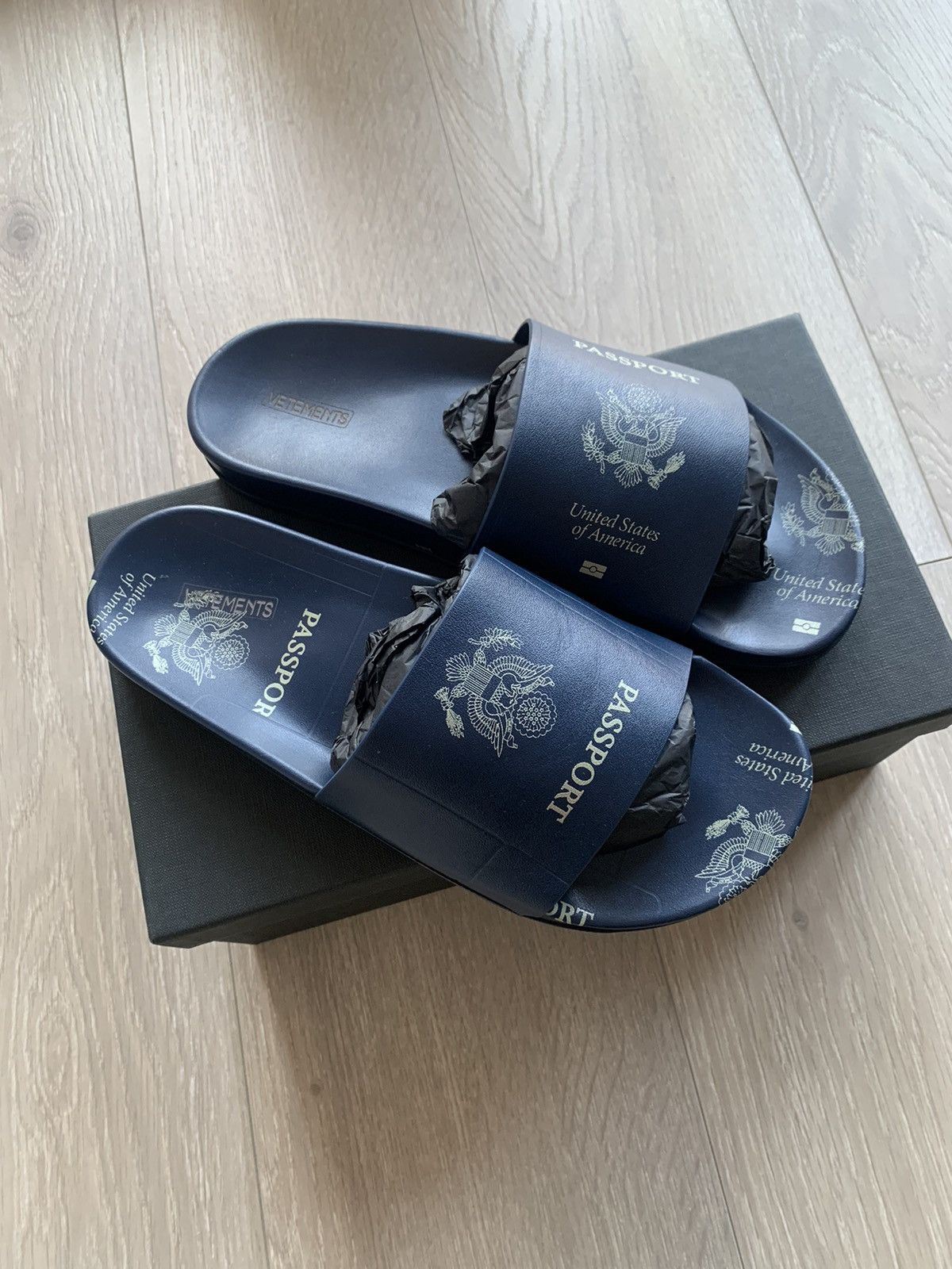 Vetements Vetements Passport Slides | Grailed
